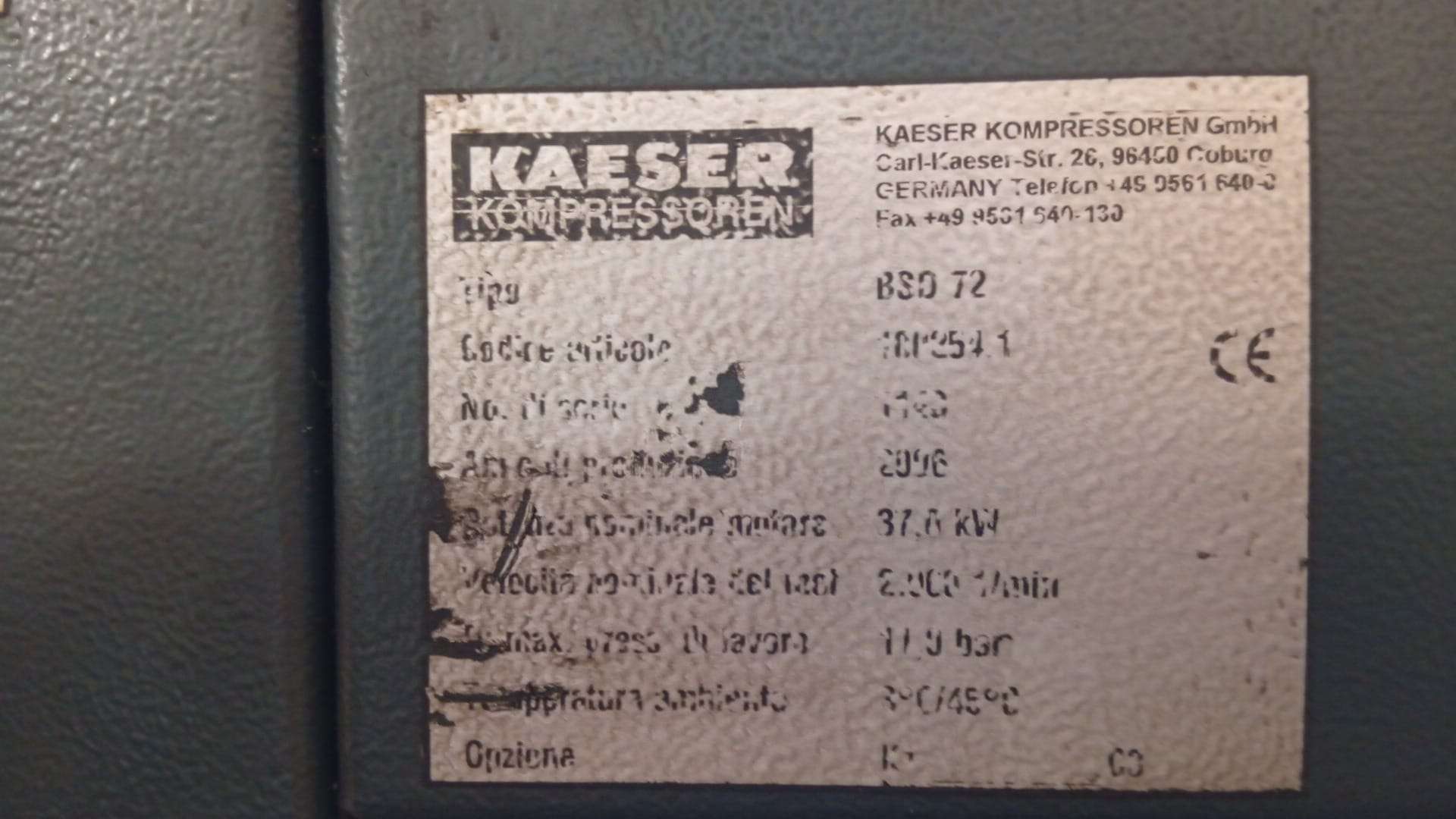 KAESER BSD72 Compressore a vite in vendita - foto 8