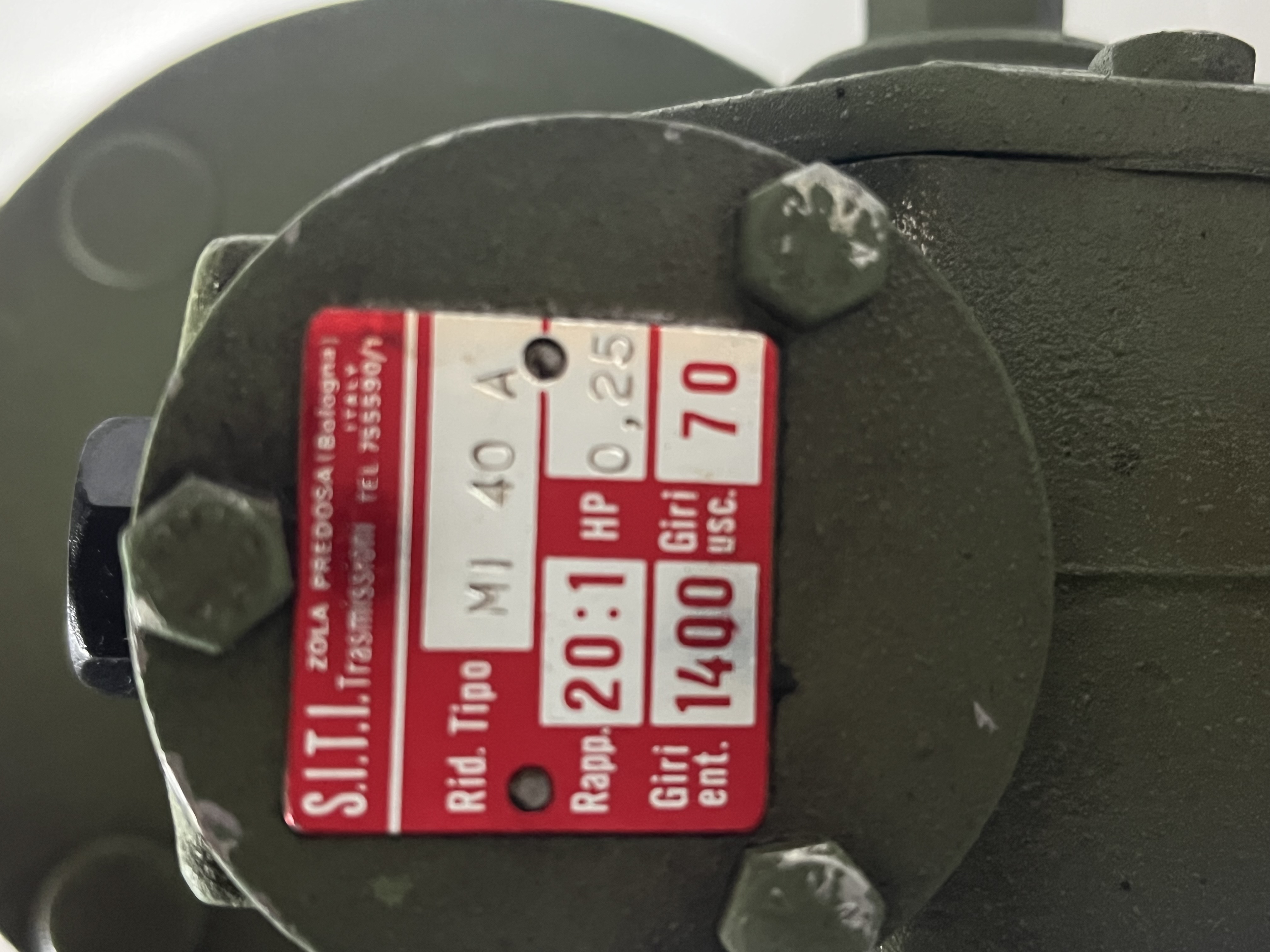 Motoriduttore HP 0,25 – 20:1 1400 giri in vendita - foto 2