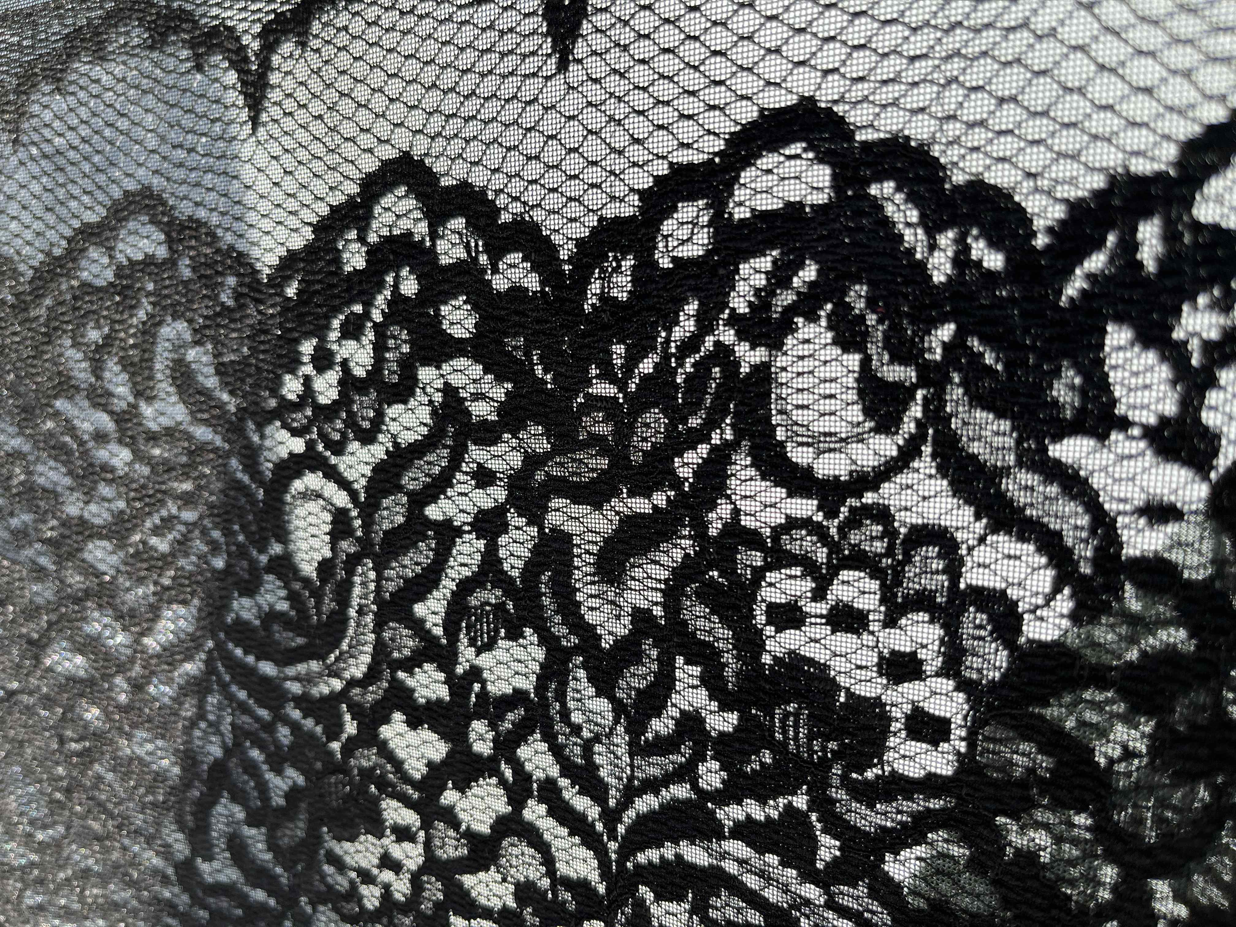 Stock pizzo sintetico nero  in vendita - foto 1