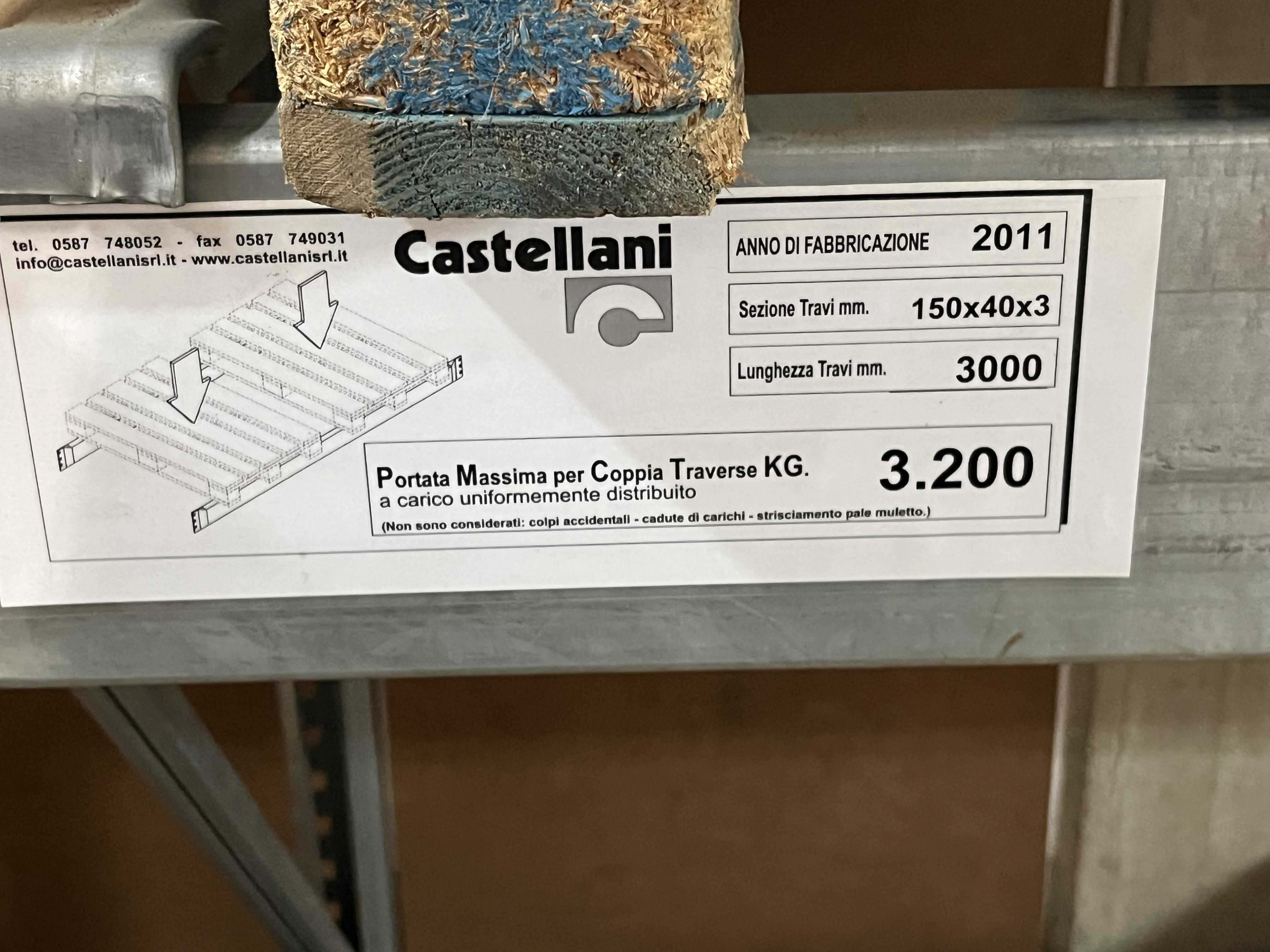 Scaffalatura Portapallet ML 9,00 x 1,00 H 3,00 in vendita - foto 3