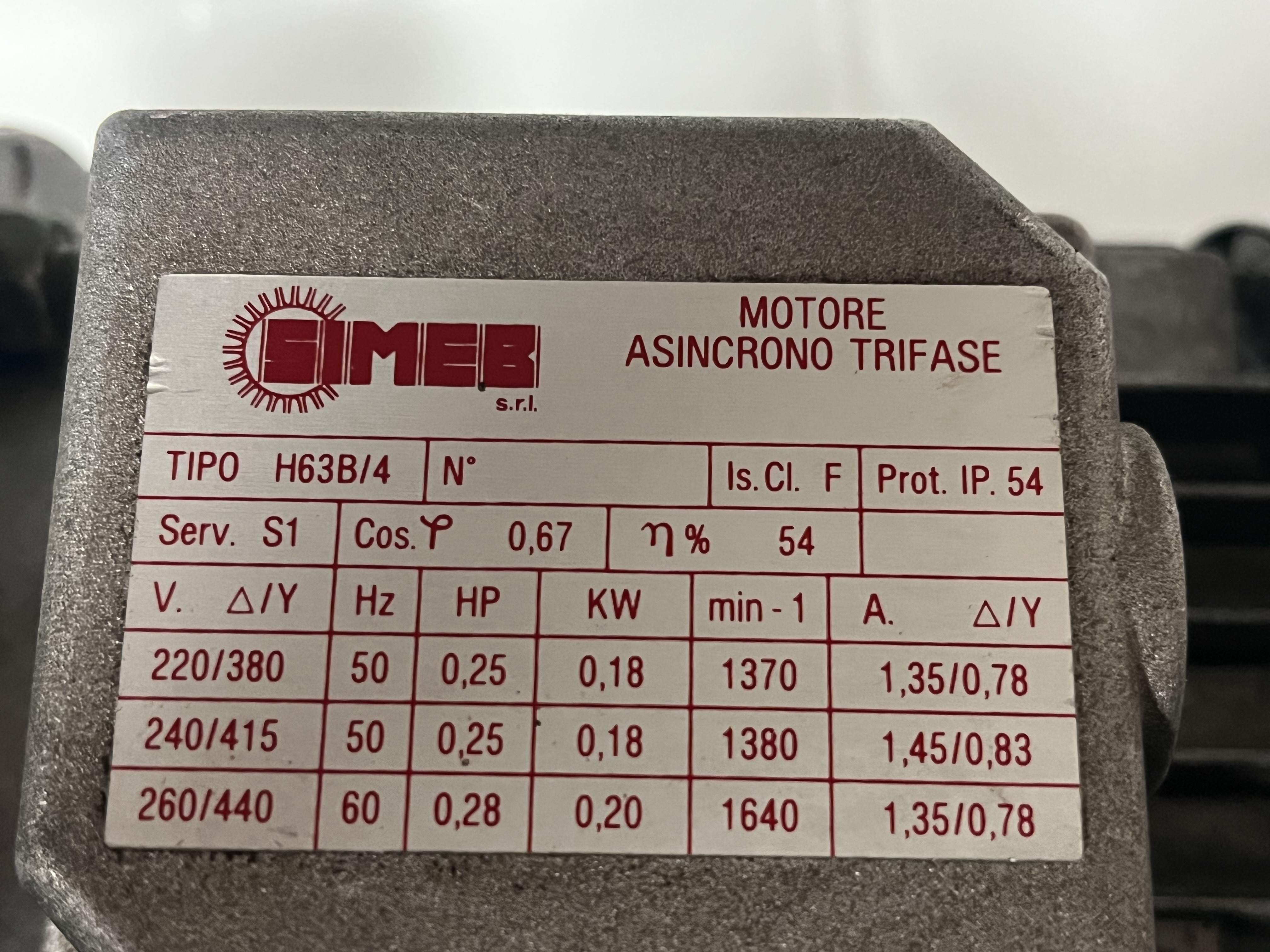 Motoriduttore HP 0,25 – 20:1 1400 giri in vendita - foto 3