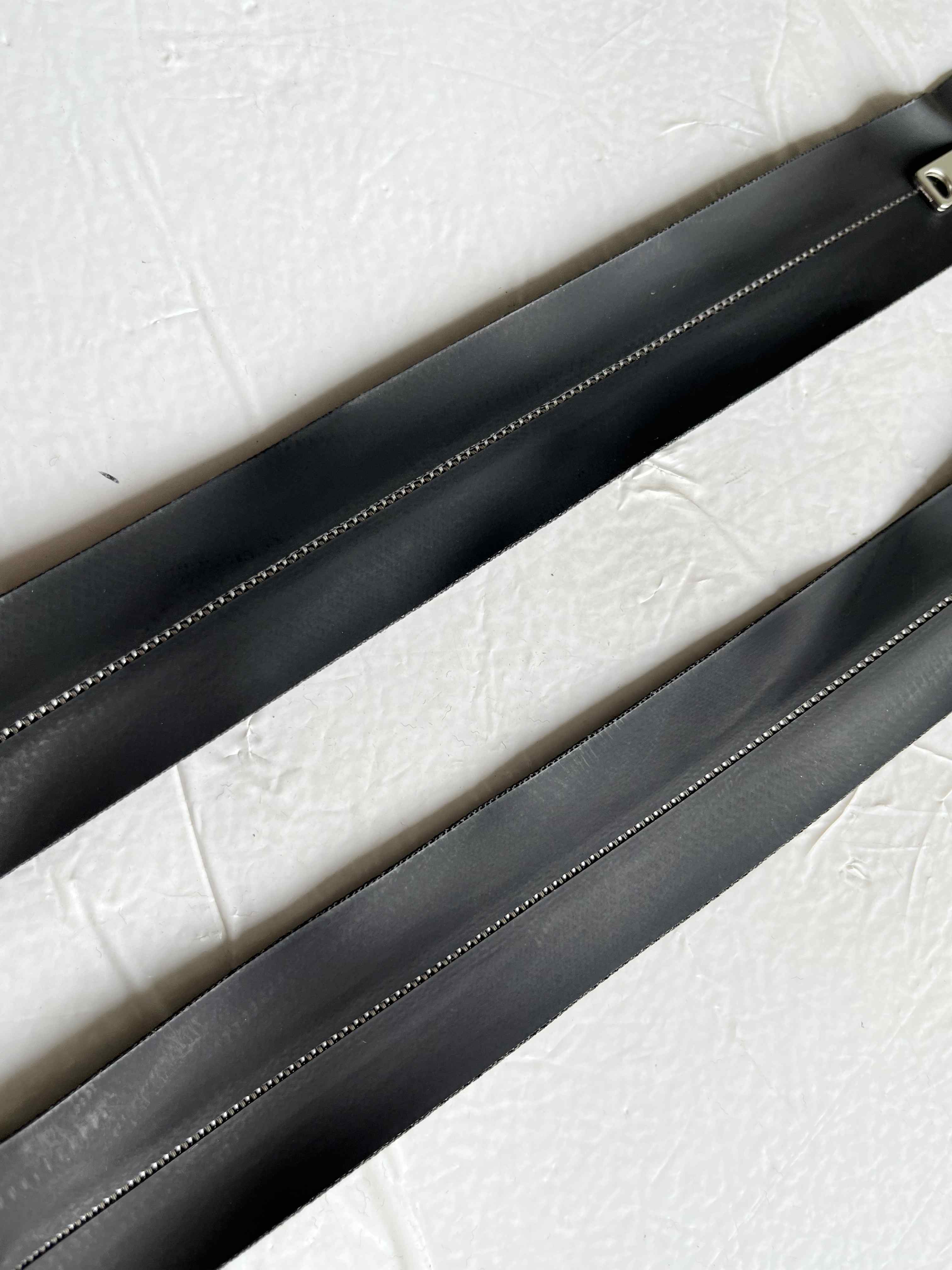 stock Cerniere lampo in metallo da 25 cm colore nero  in vendita - foto 2