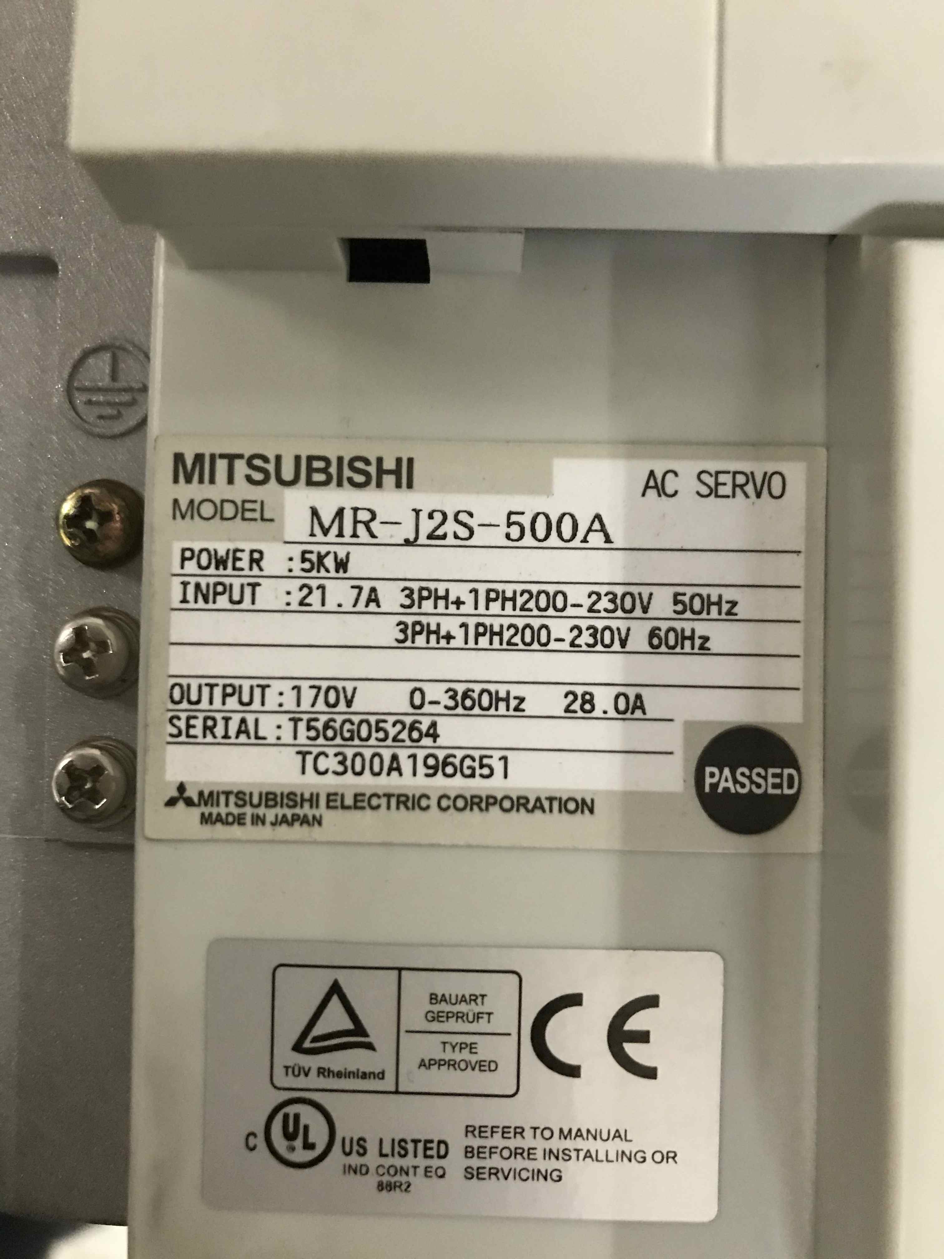 Servoazionamento Mitsubishi MR-J2S-500A in vendita - foto 2