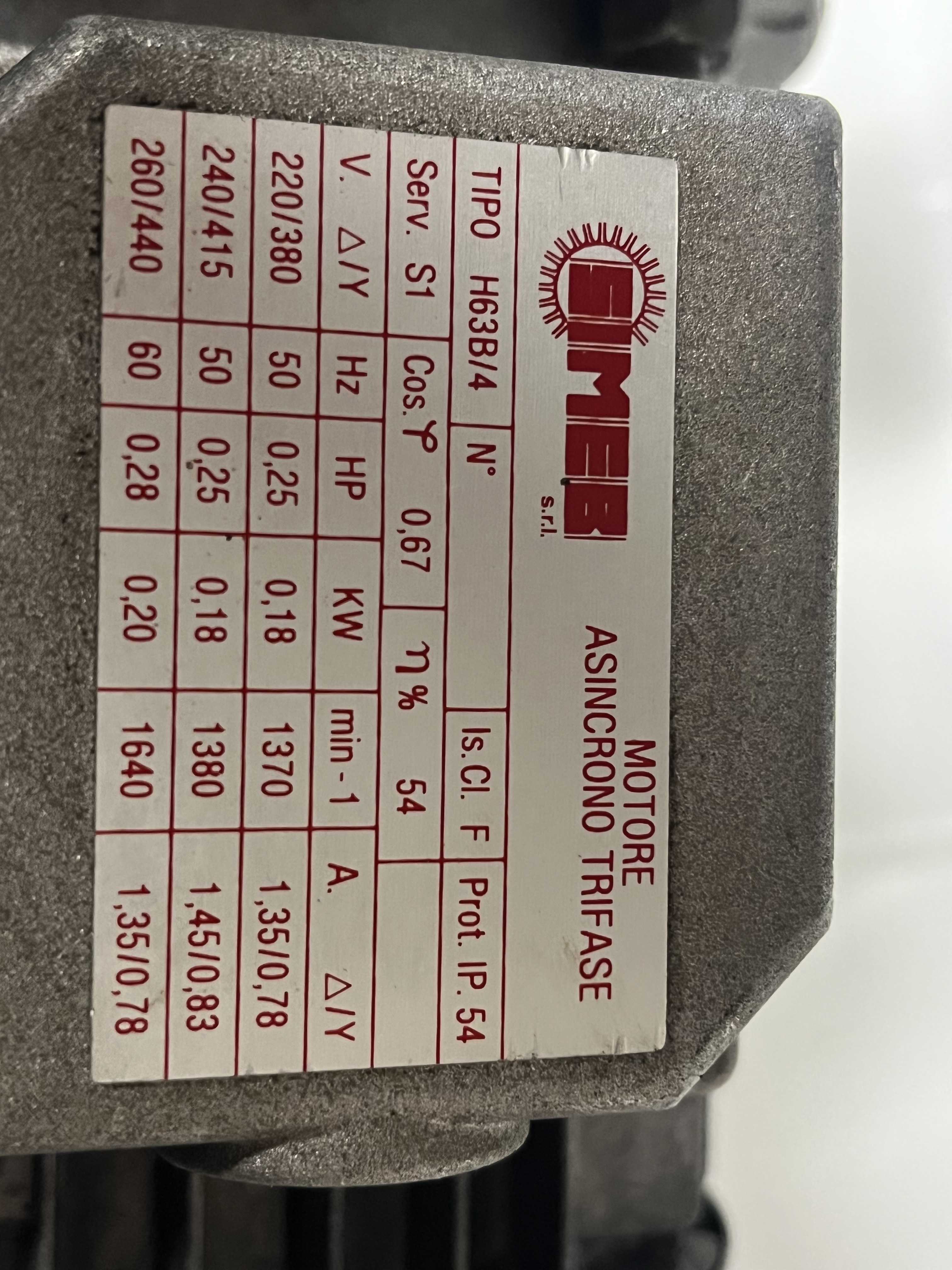 Motoriduttore HP 0,25 – 20:1 1400 giri in vendita - foto 9