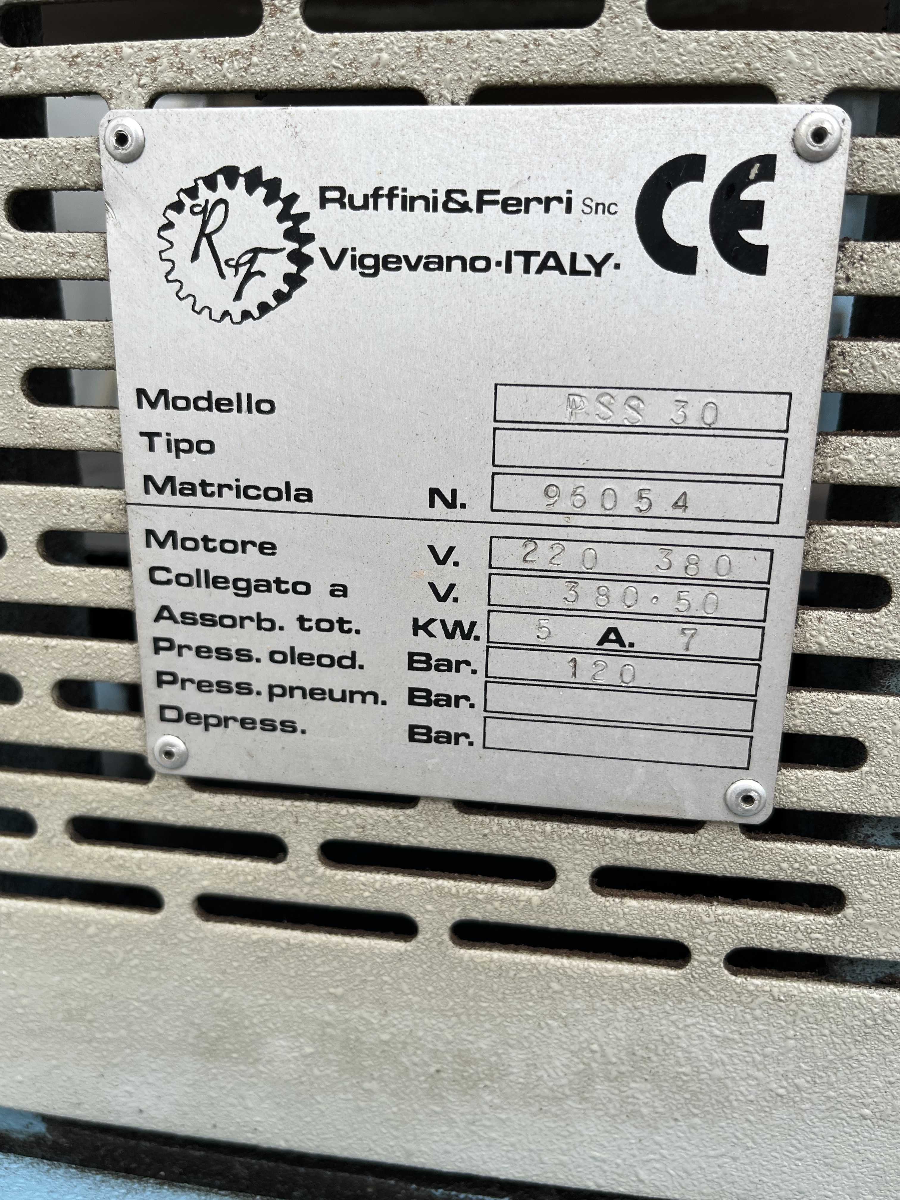 PSS30 Ruffini & Ferri Garbatrice idraulica suolificio in vendita - foto 7
