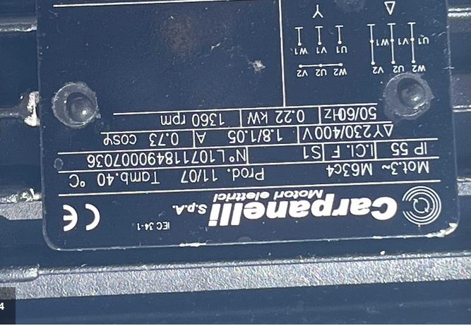 CARPANELLI M63c4 Motore trifase KW 0,22 in vendita - foto 5