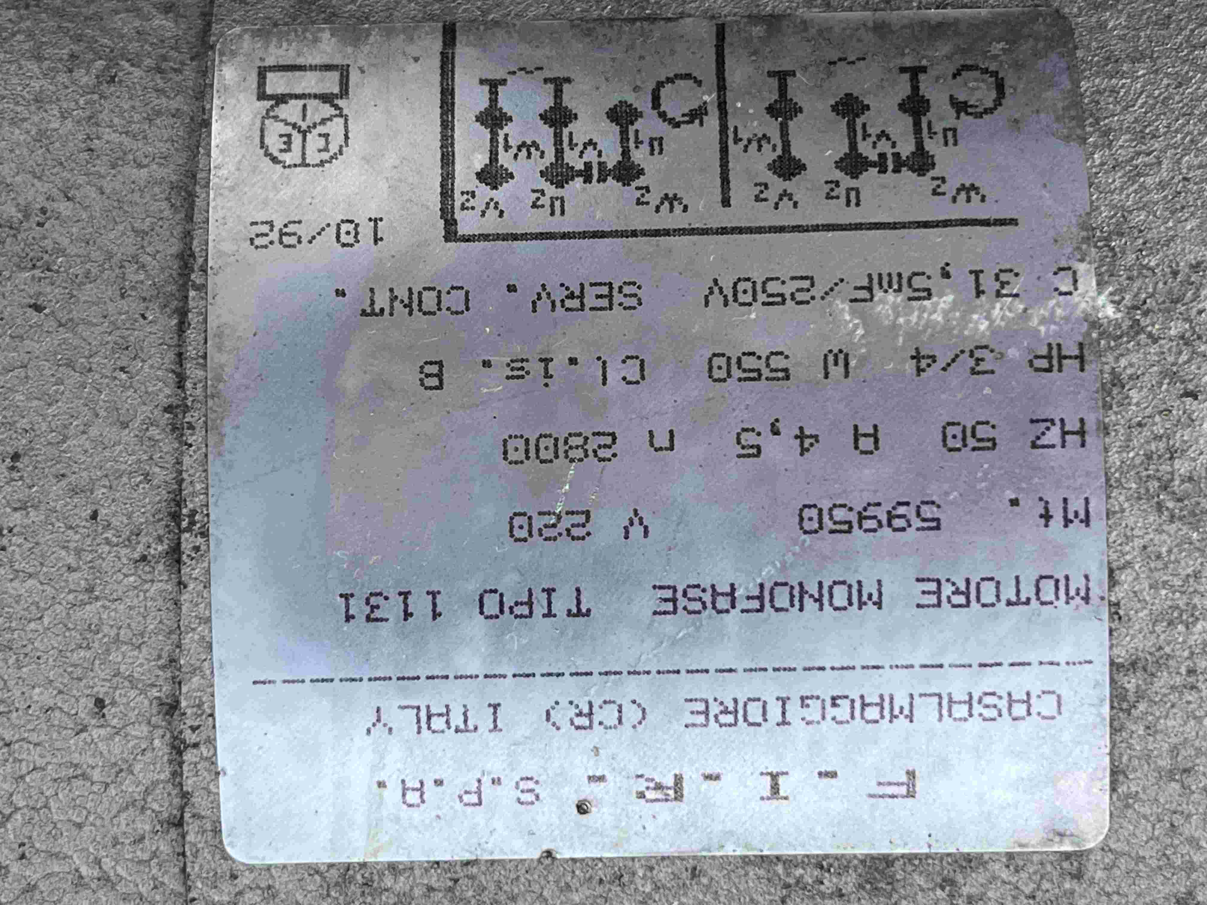 MT8 FIR 1131 Motore macchina Cucire monofase 2800 giri in vendita - foto 2