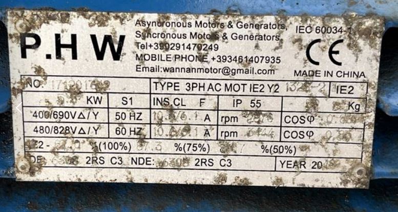Motore trifase industriale da 5,5 kW IP55 in vendita - foto 2