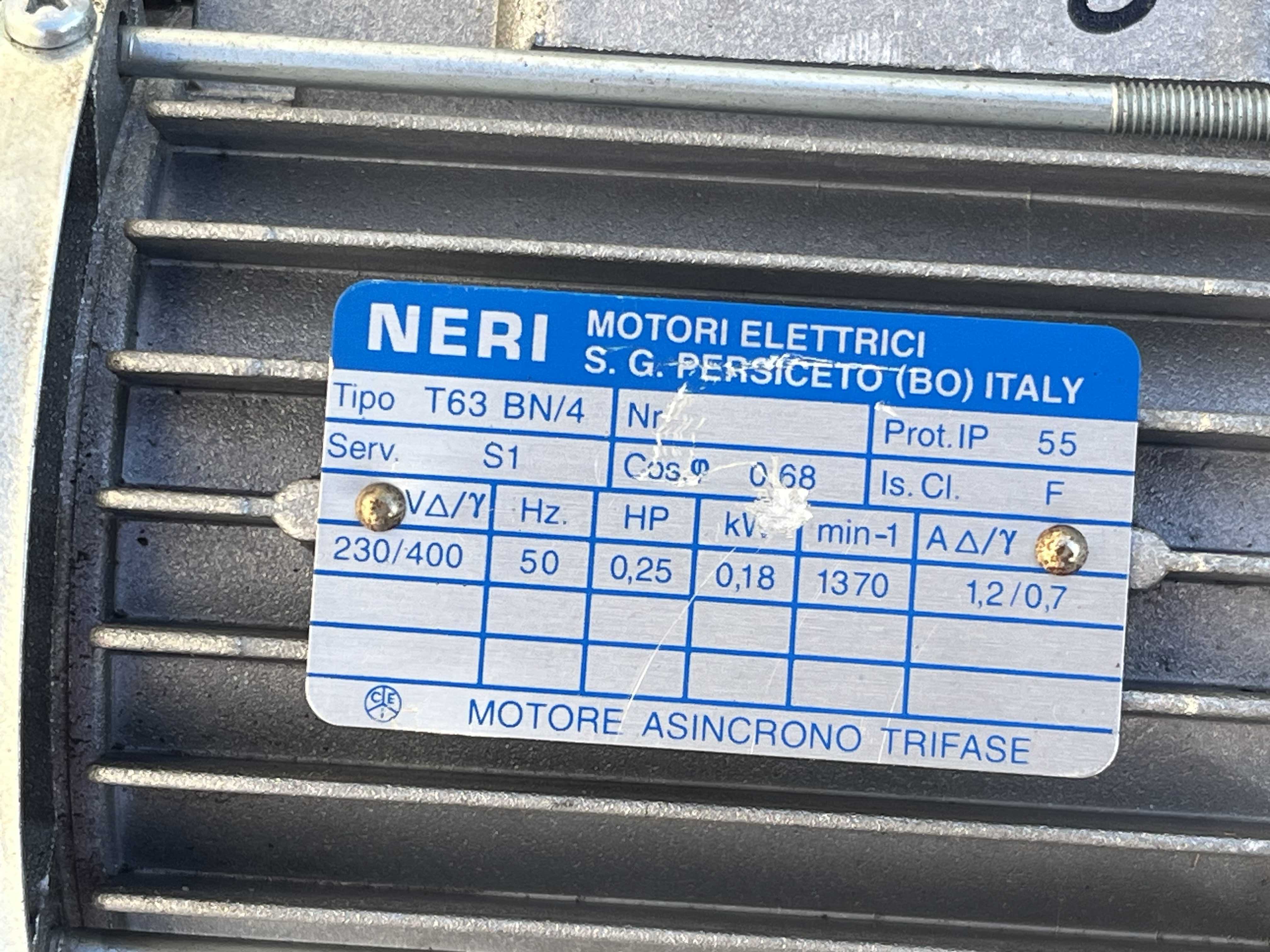 NERI Motoriduttore 0,25 + Riduttore BONFIGLIOLI 20/1 in vendita - foto 2