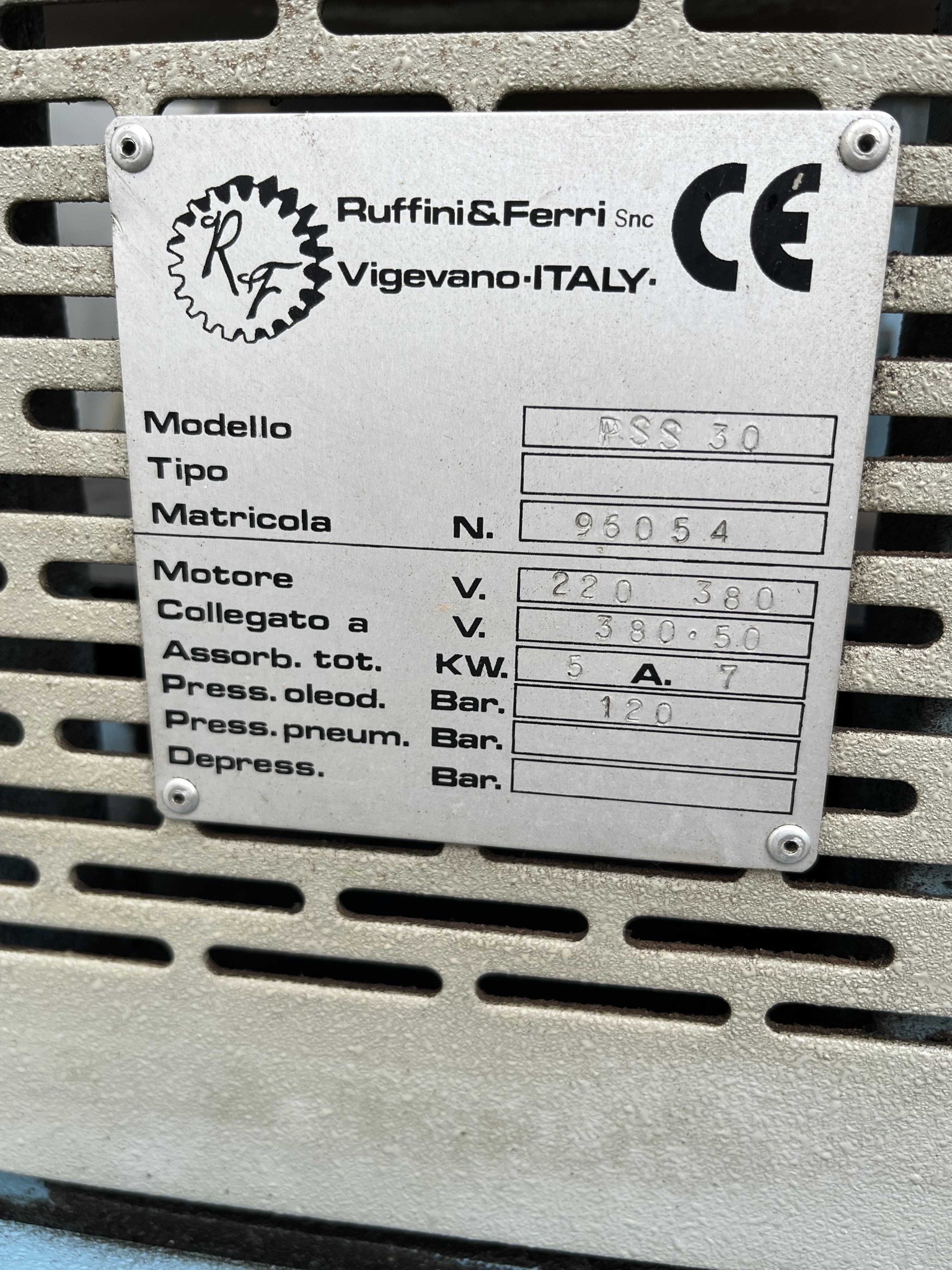 PSS30 Ruffini & Ferri Garbatrice idraulica suolificio  in vendita - foto 3