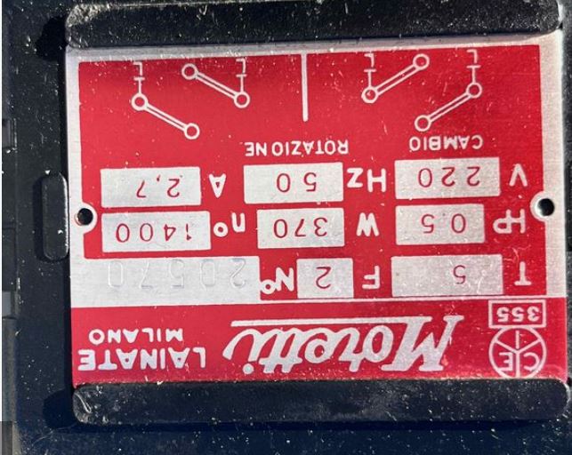 J40 Moretti Motore macchina Cucire monofase 1.400 giri in vendita - foto 3