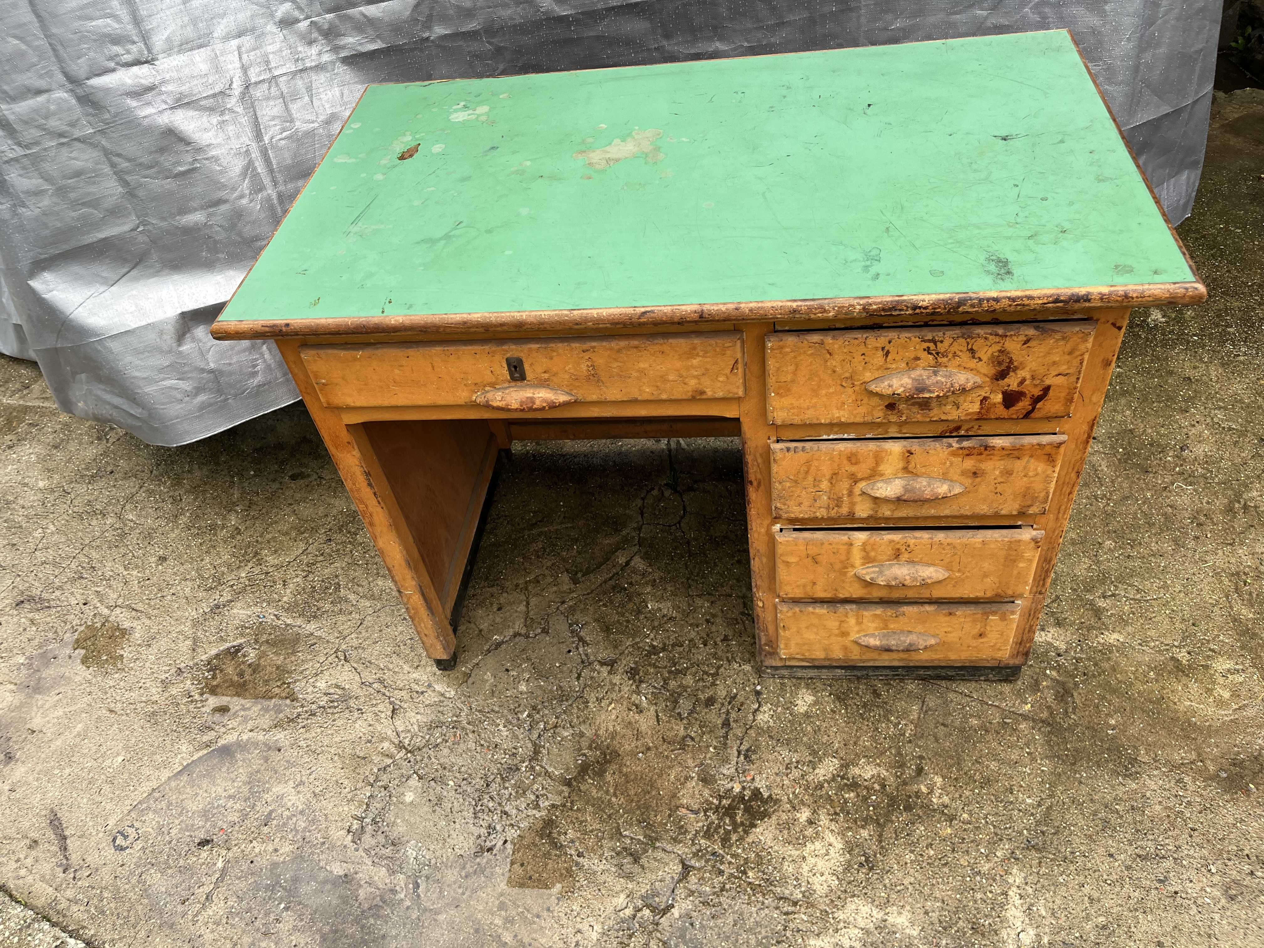 Scrivania ufficio legno vintage anni 60 in vendita - foto 7