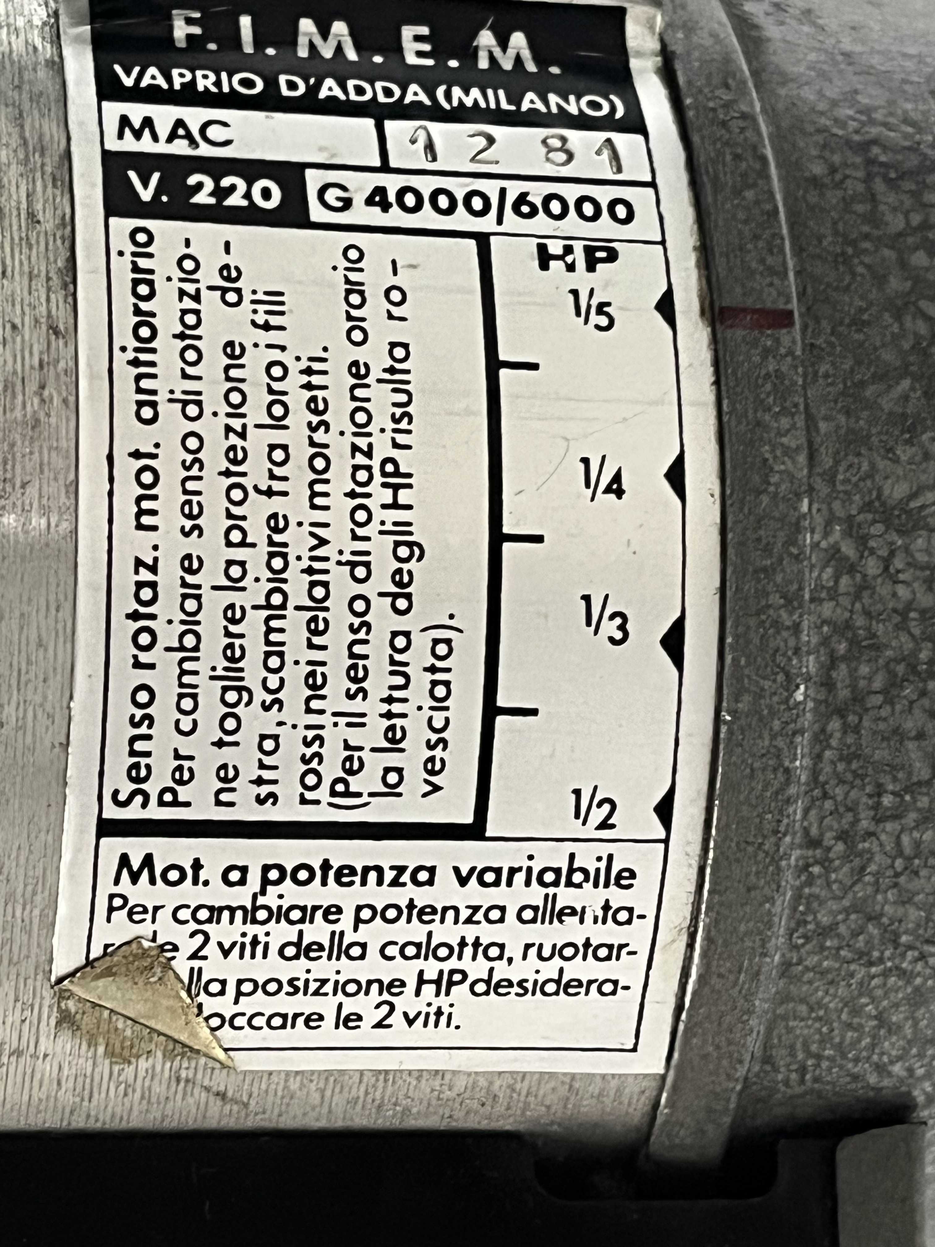 F.I.M.E.M  Motore macchina da Cucire monofase  in vendita - foto 13