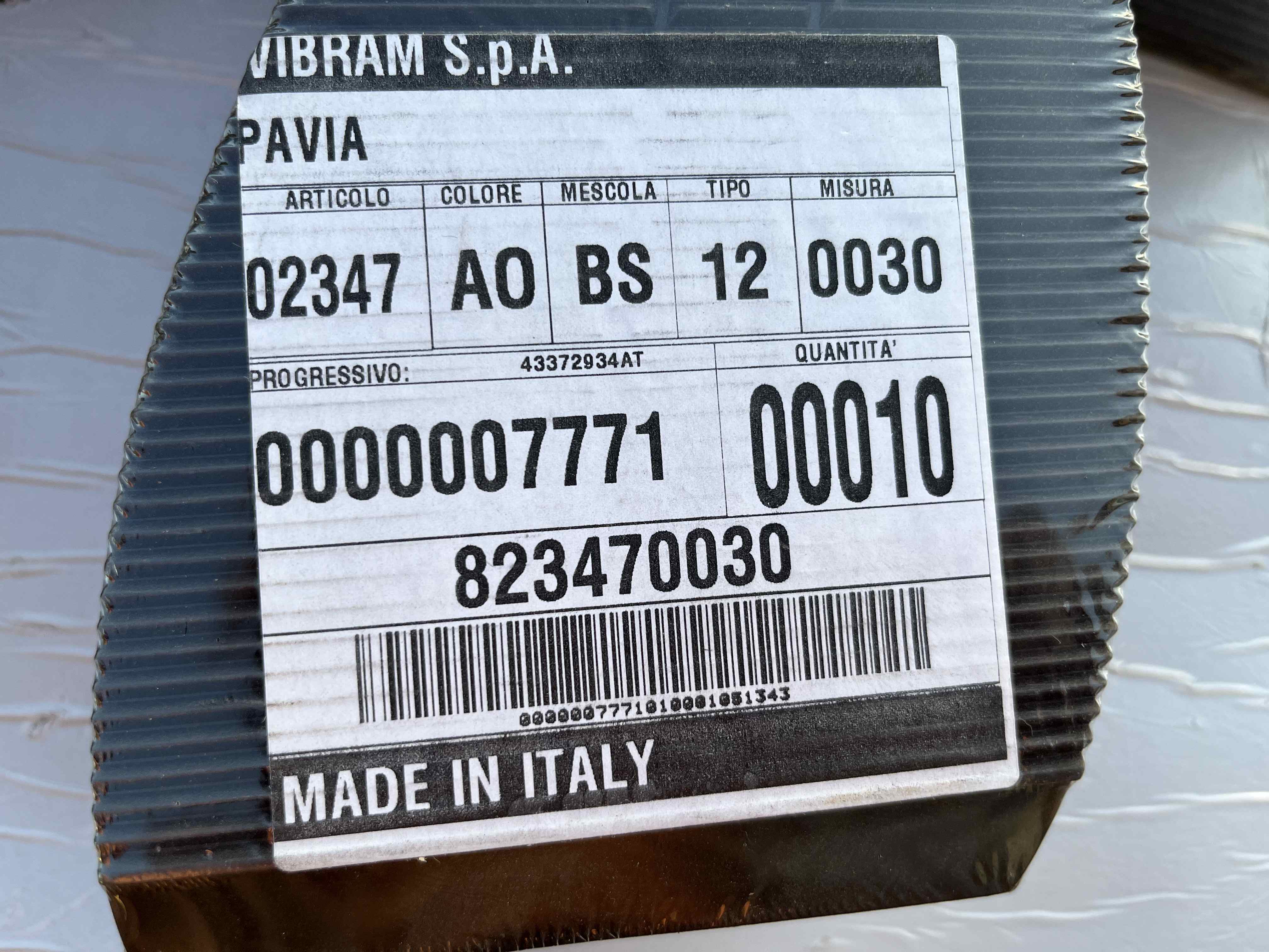 Stock Mezze suola in Gomma VIBRAM – PAIA 500  in vendita - foto 9