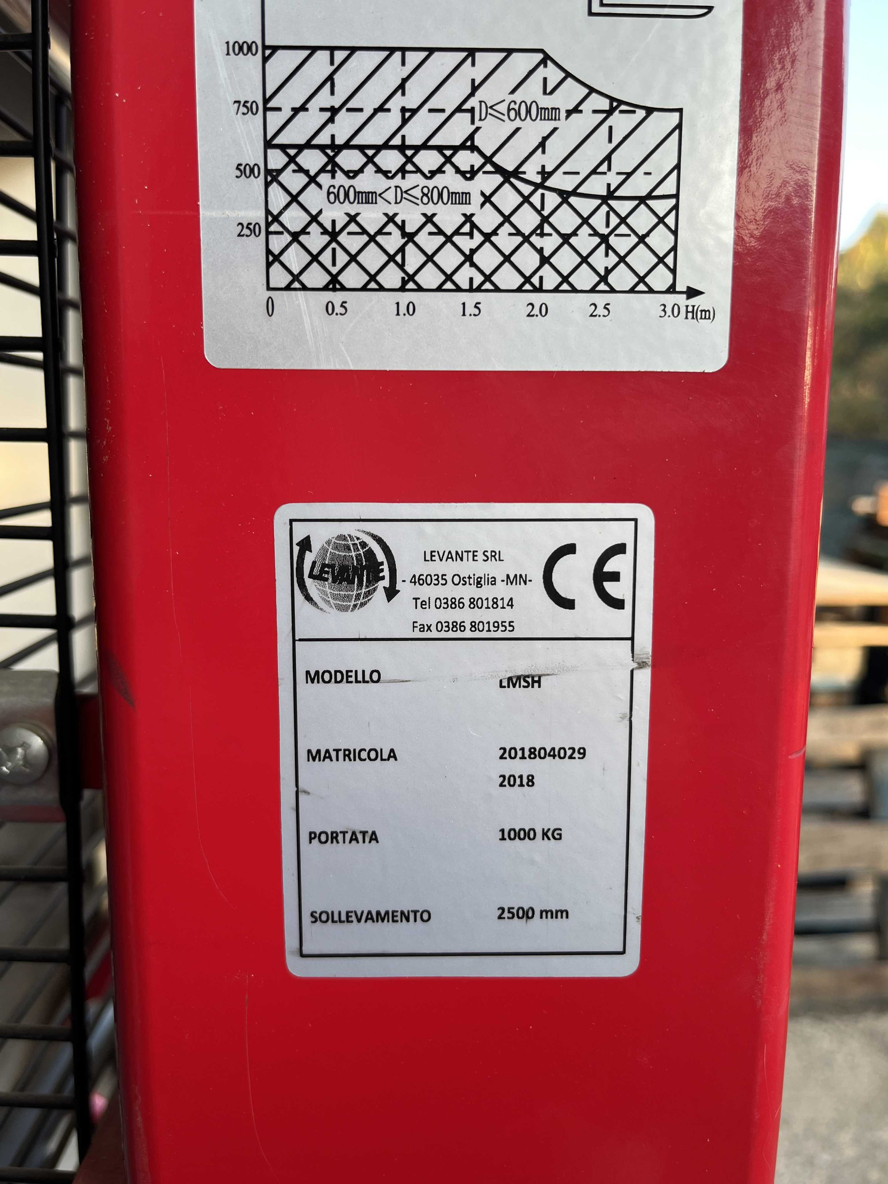 Carrello elevatore manuale – 1000 kg  in vendita - foto 4