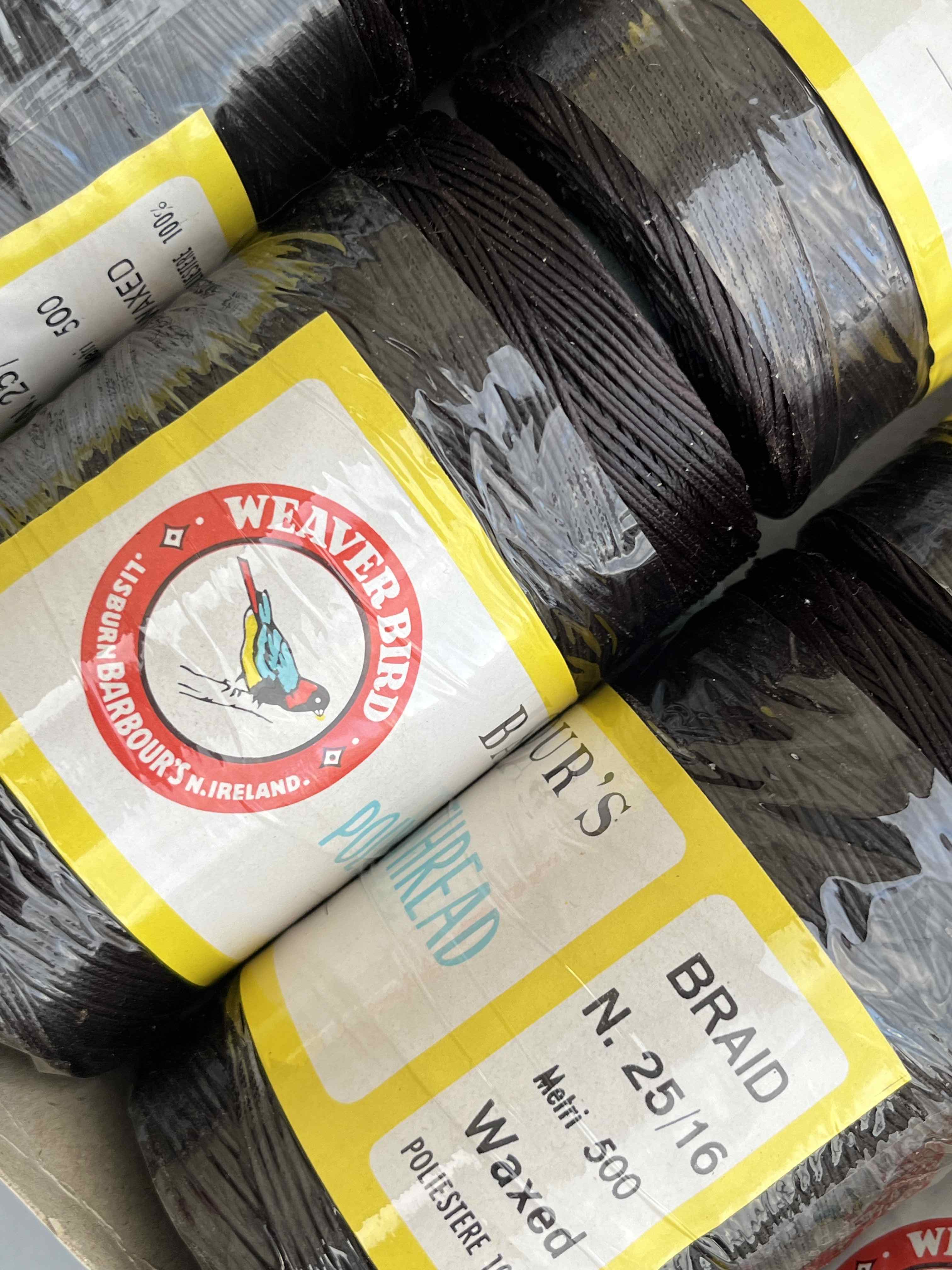 Spago cerato per cucire a mano pellame Brown – 25/16 in vendita - foto 7