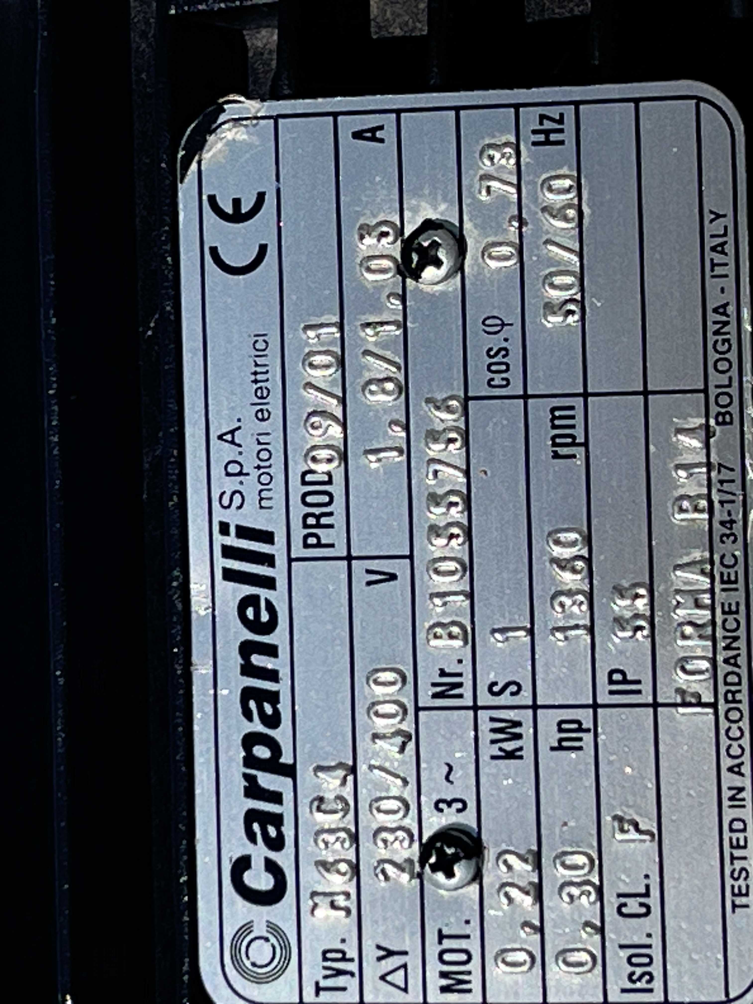 CARPANELLI M63c4 Motore trifase KW 0,22 in vendita - foto 10