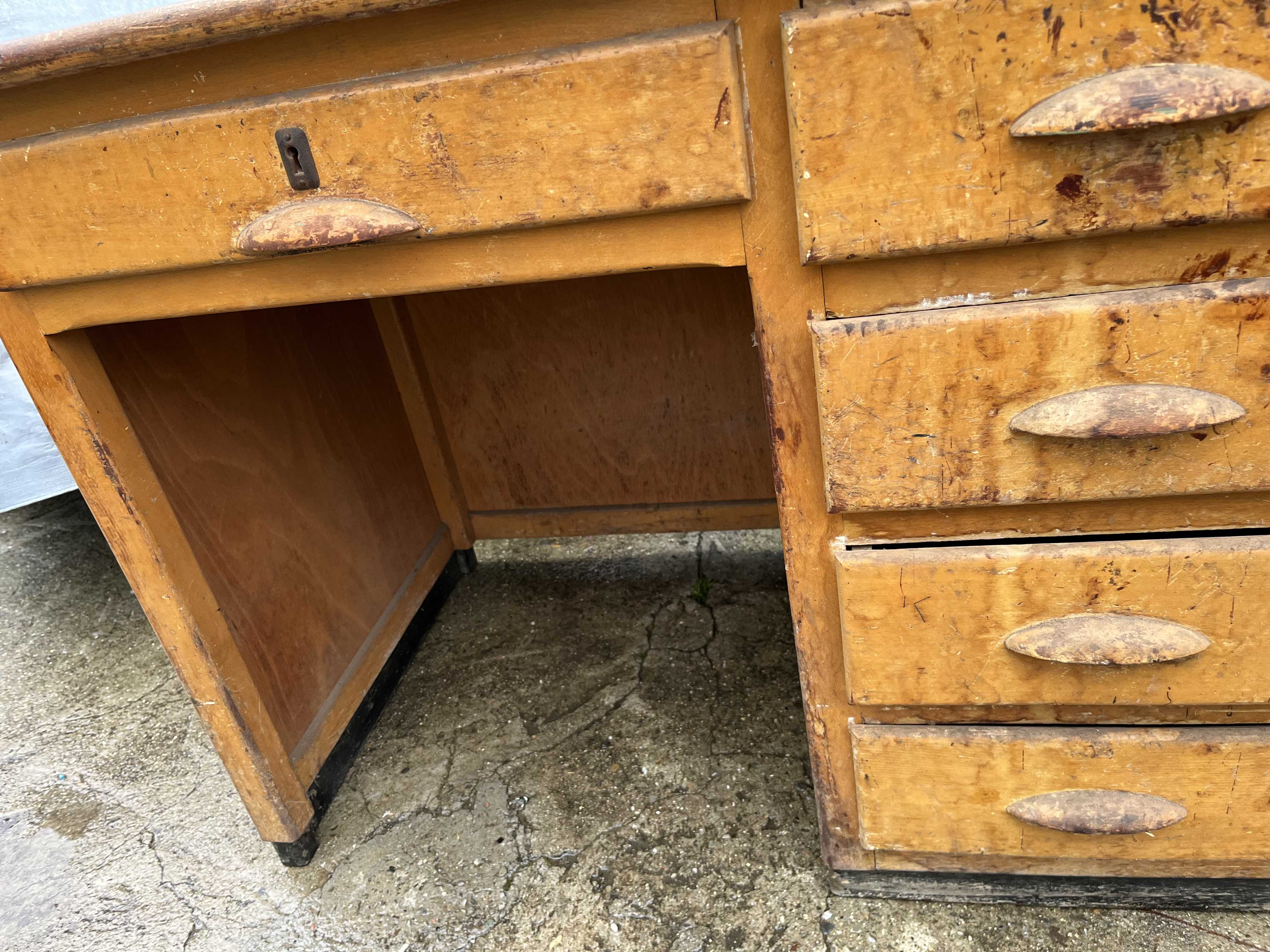 Scrivania ufficio legno vintage anni 60 in vendita - foto 11