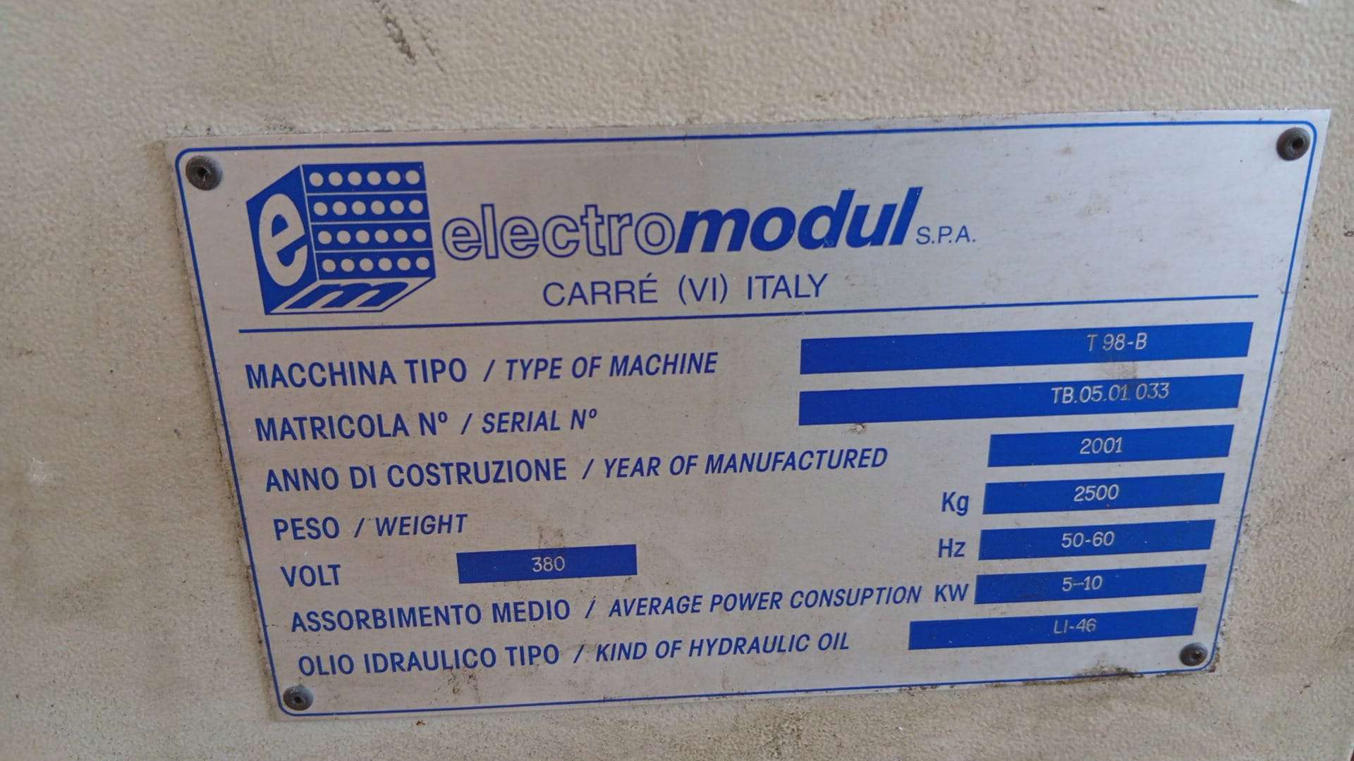 Pressa a Iniezione bicomponente T98-B in vendita - foto 10