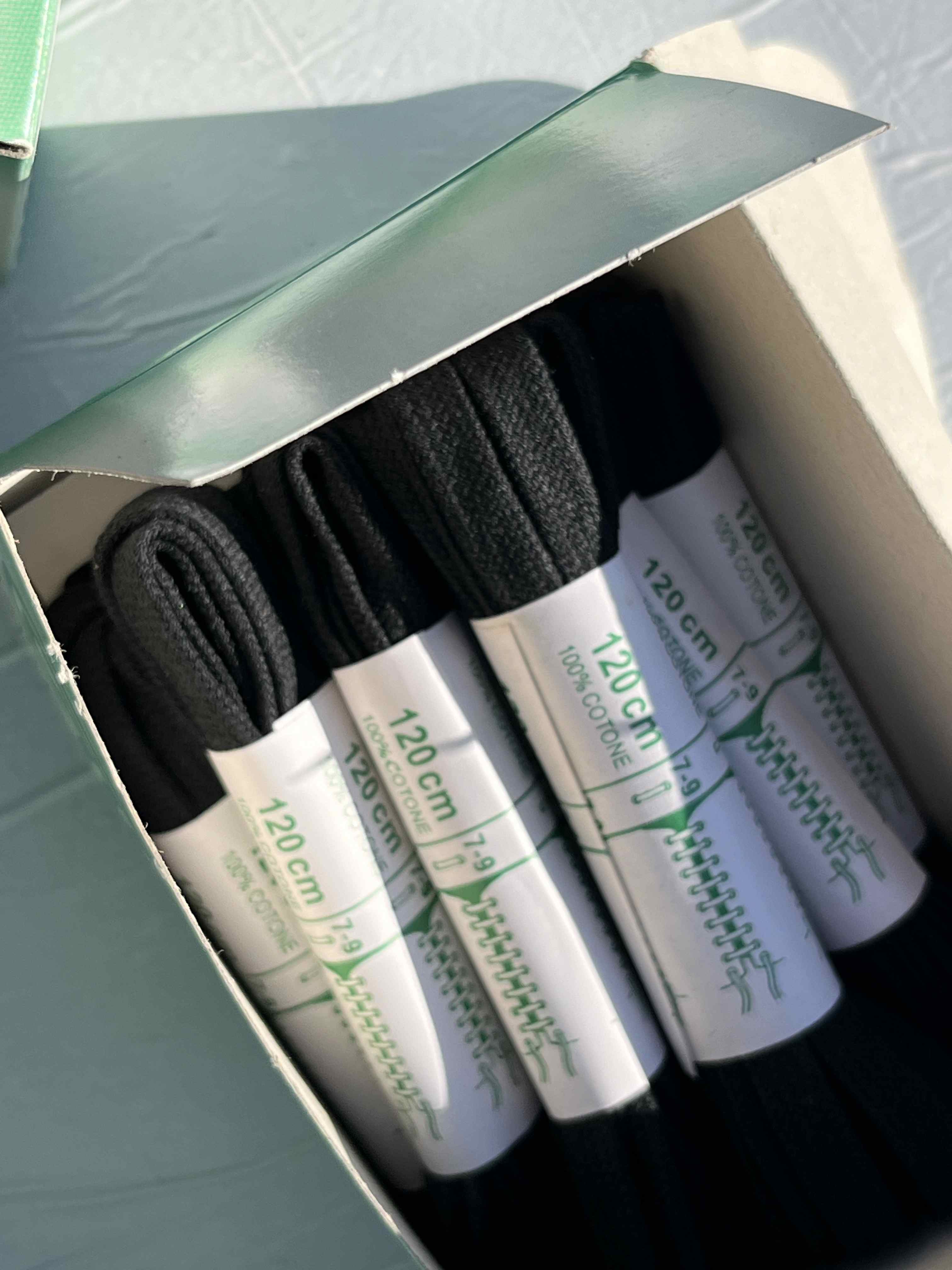 Stock Stringhe, Lacci 100% cotone colore ner in vendita - foto 9