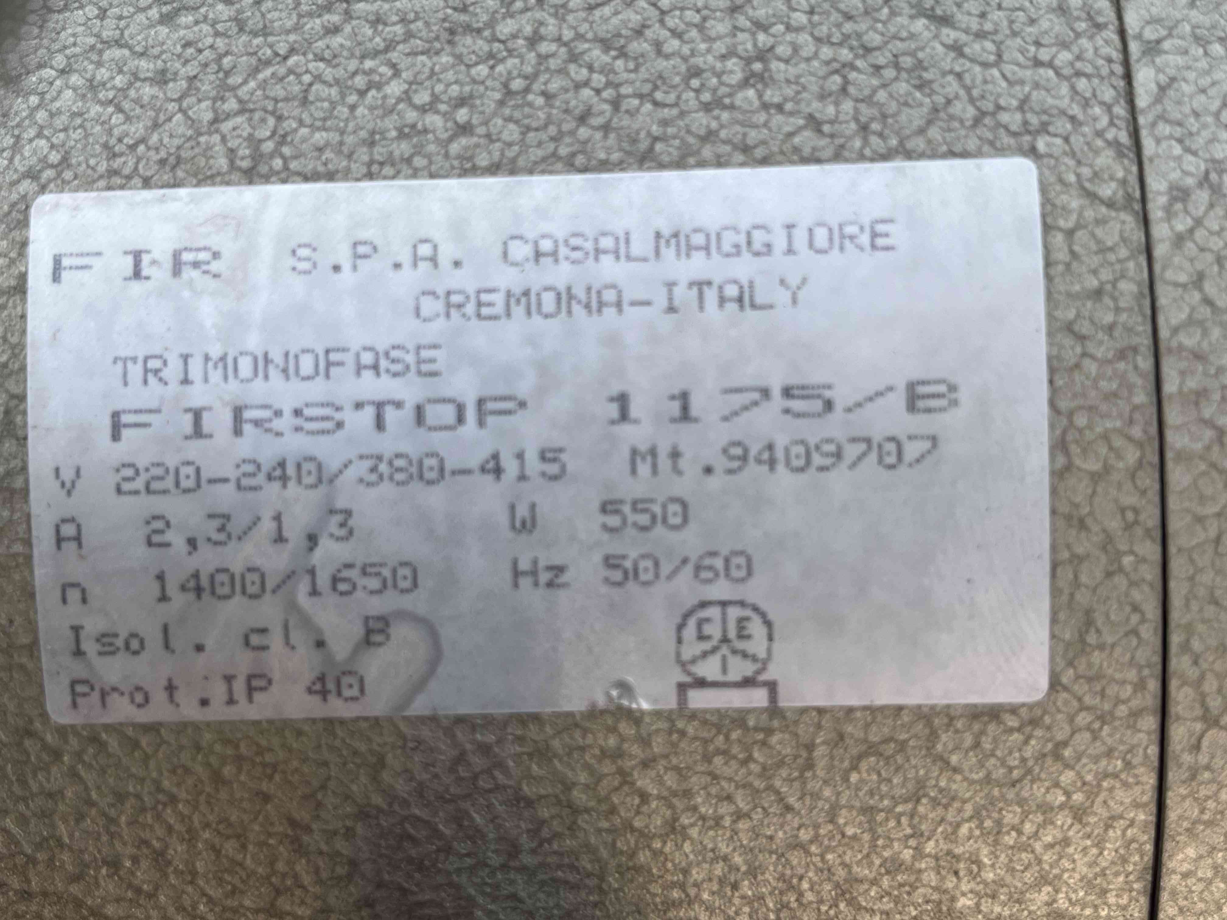 FIRSTOP 1175/B Motore macchina da Cucire trimonofase  in vendita - foto 3