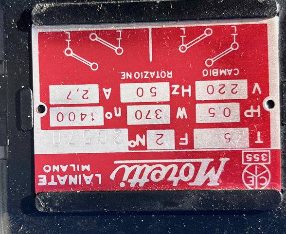 J40 Moretti Motore macchina Cucire monofase 1.400 giri in vendita - foto 6
