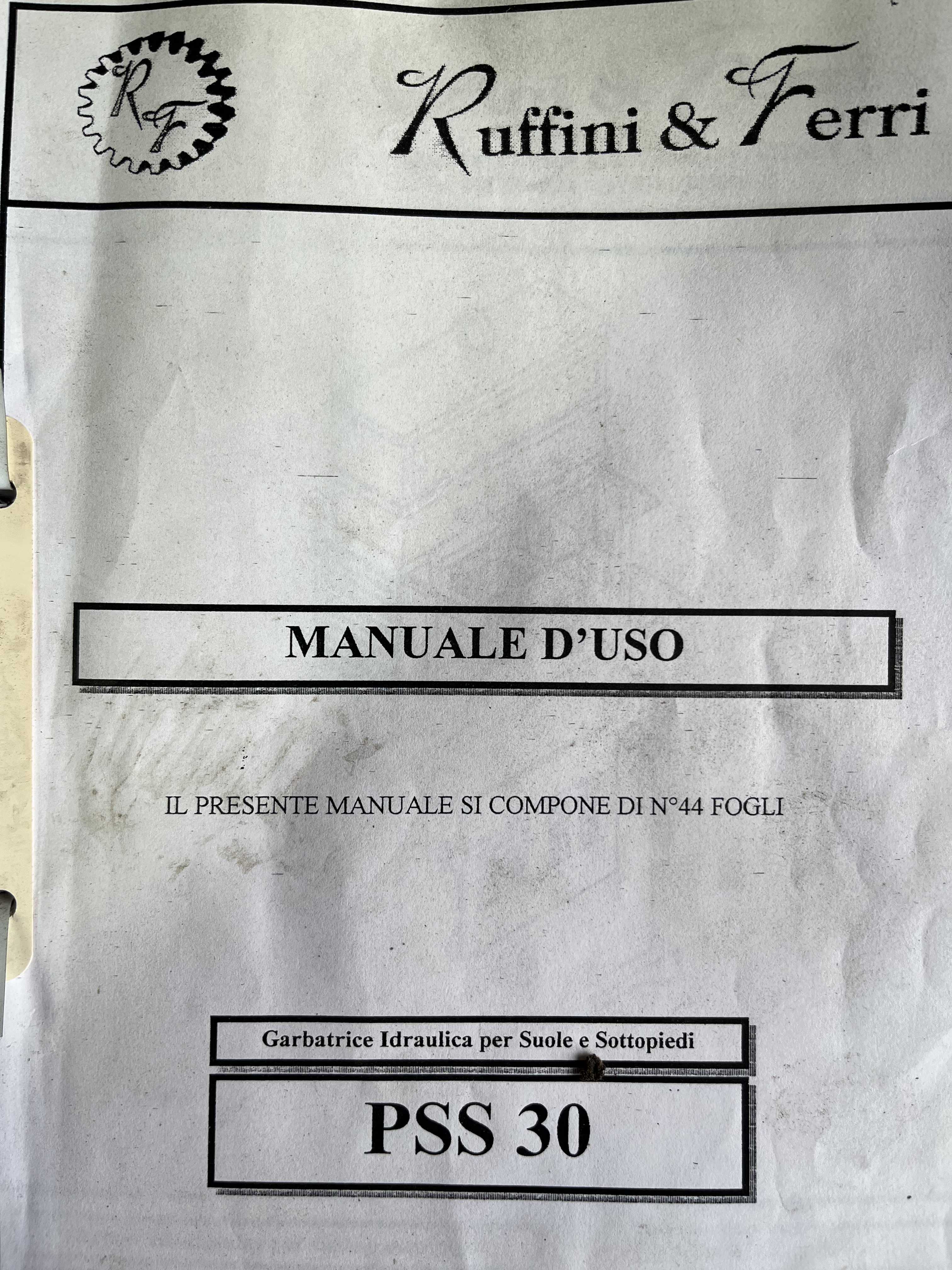 PSS30 Ruffini & Ferri Garbatrice idraulica suolificio in vendita - foto 6