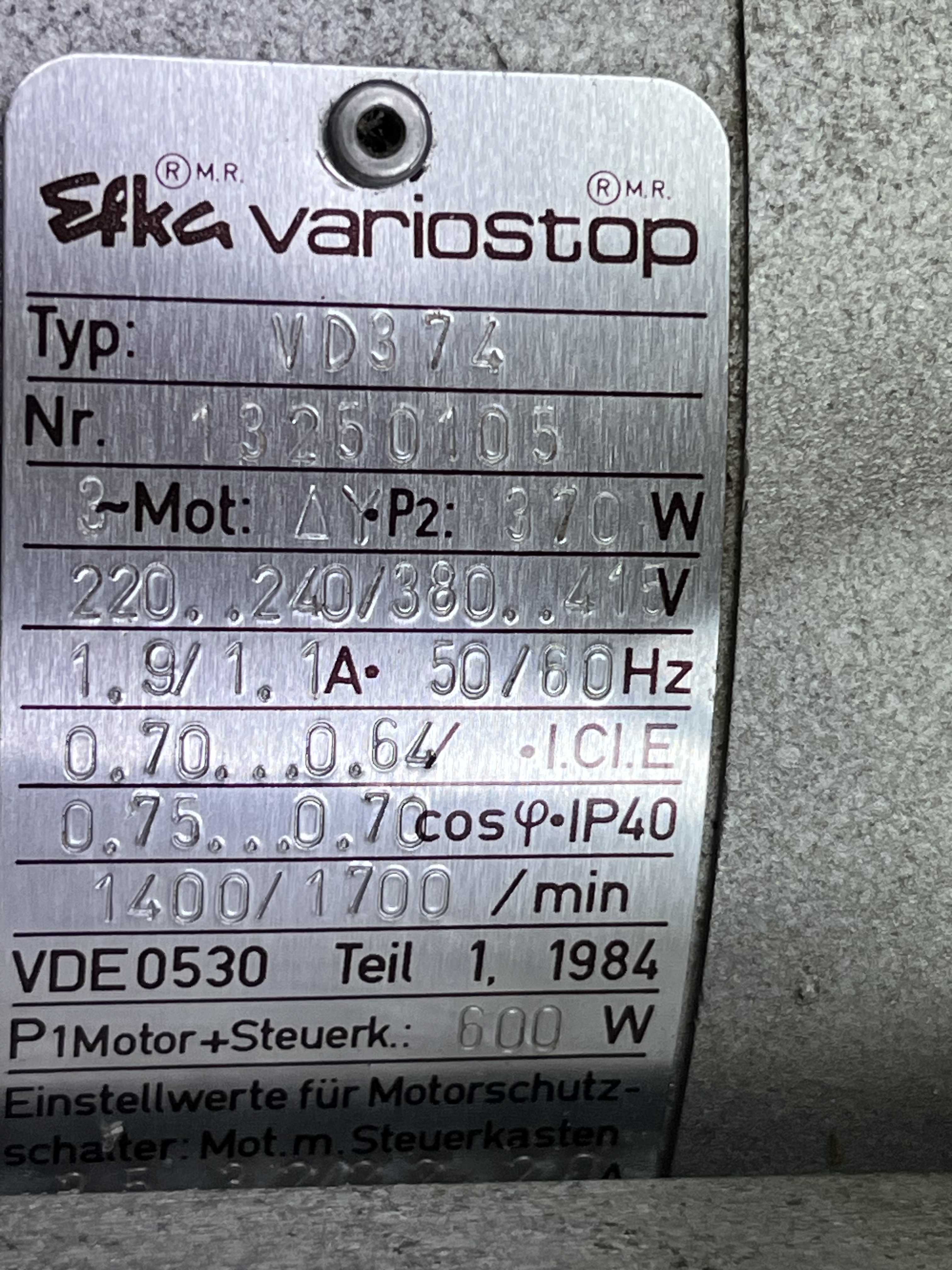 Motore EFKA Variostop VD 374 in vendita - foto 3