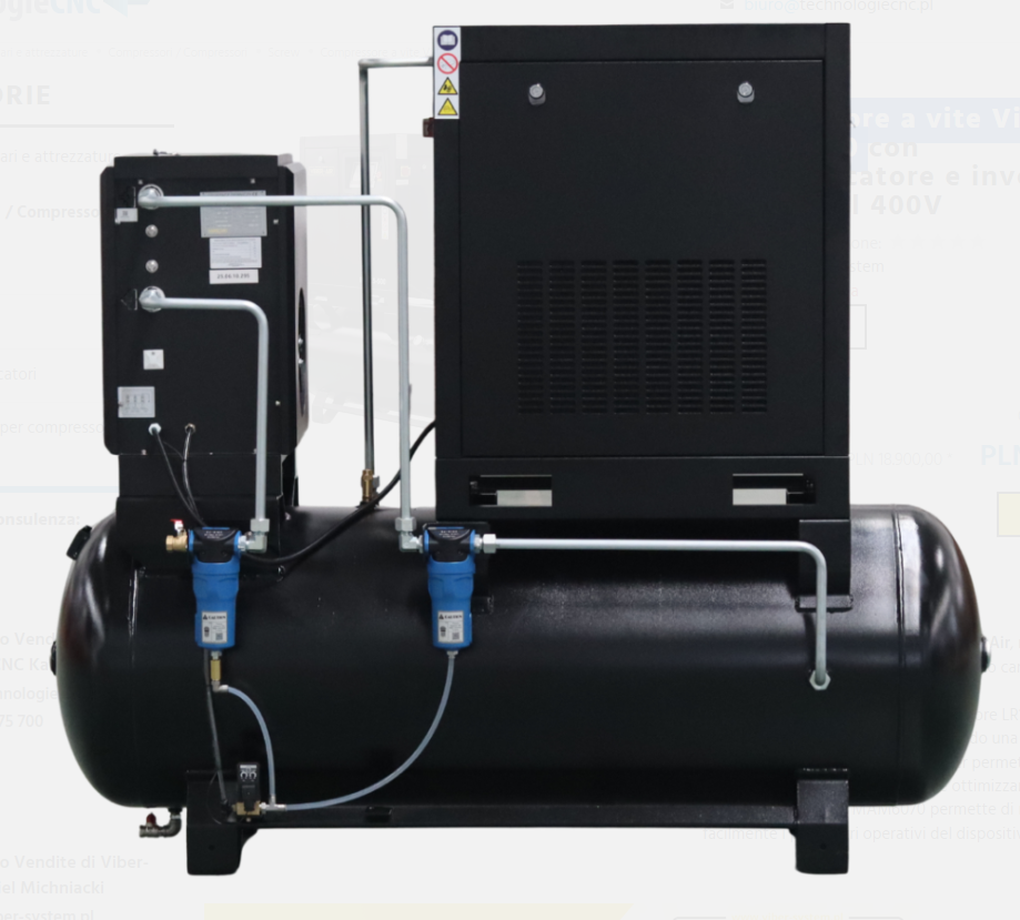 Compressore a vite con deumidificat. e inverter 500l in vendita - foto 3