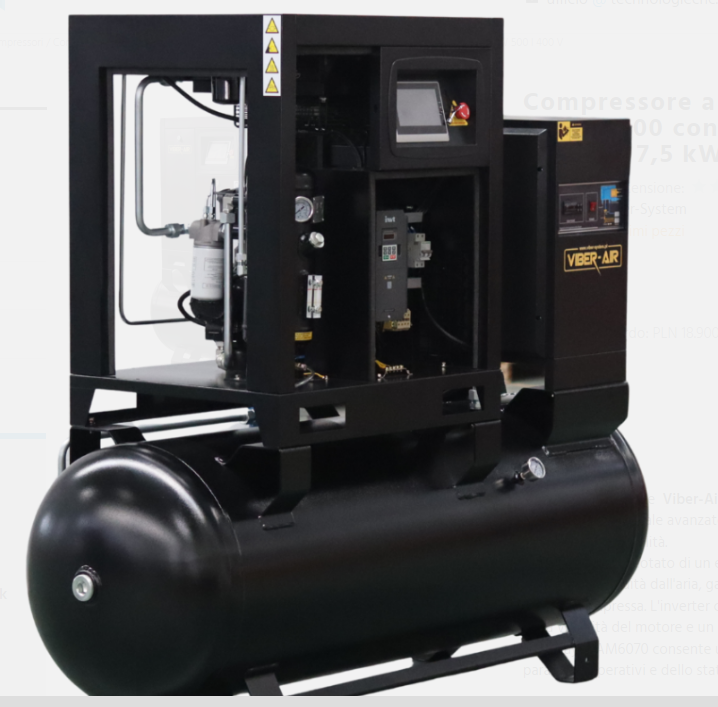 Compressore Viber-Air 7,5kW 500L vite inverter essic in vendita - foto 5