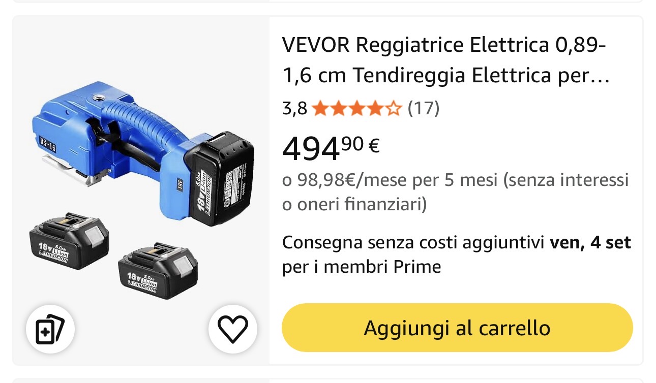 Reggiatrici in vendita