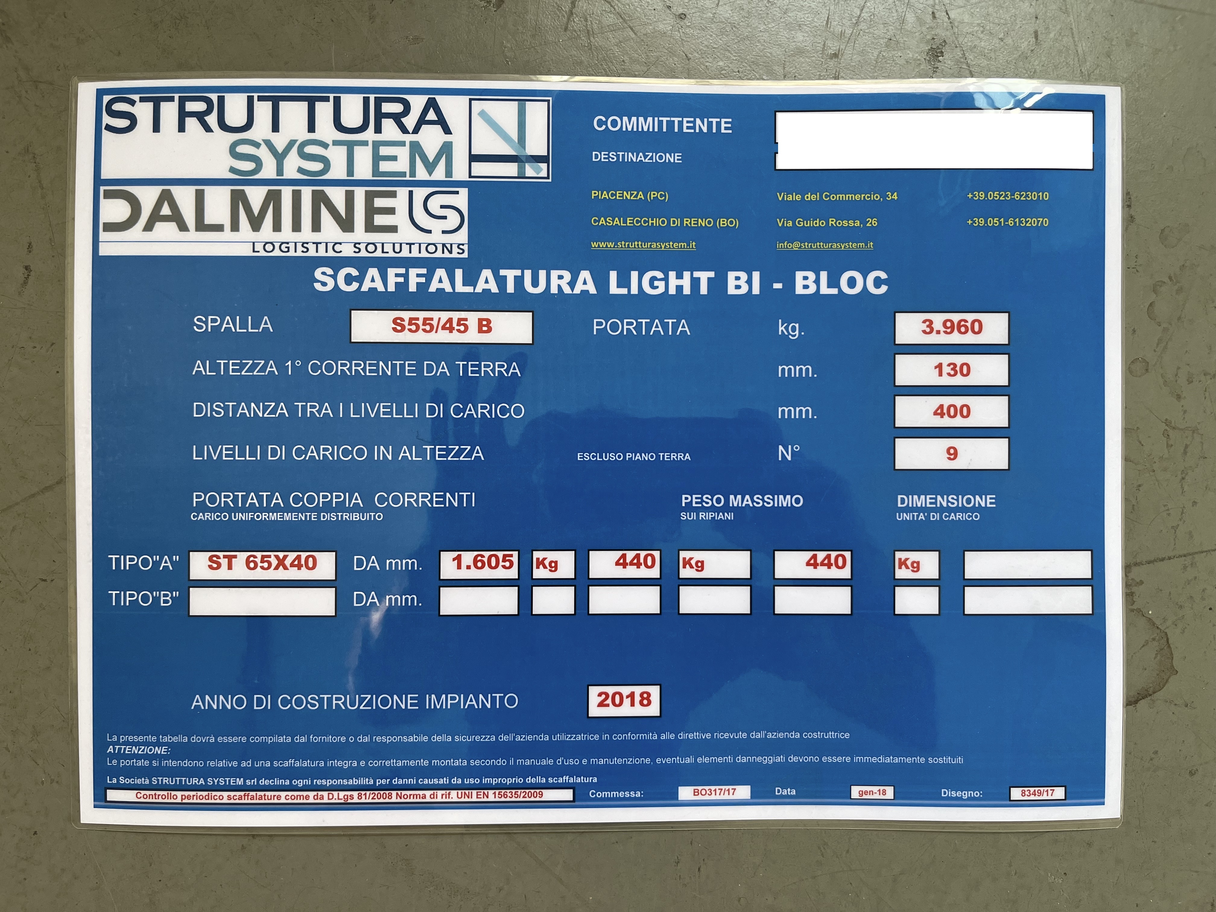 SCAFFALATURA MECALUX DALMINE M7 - TAM22 - LIGHT BI BLOC in vendita - foto 7
