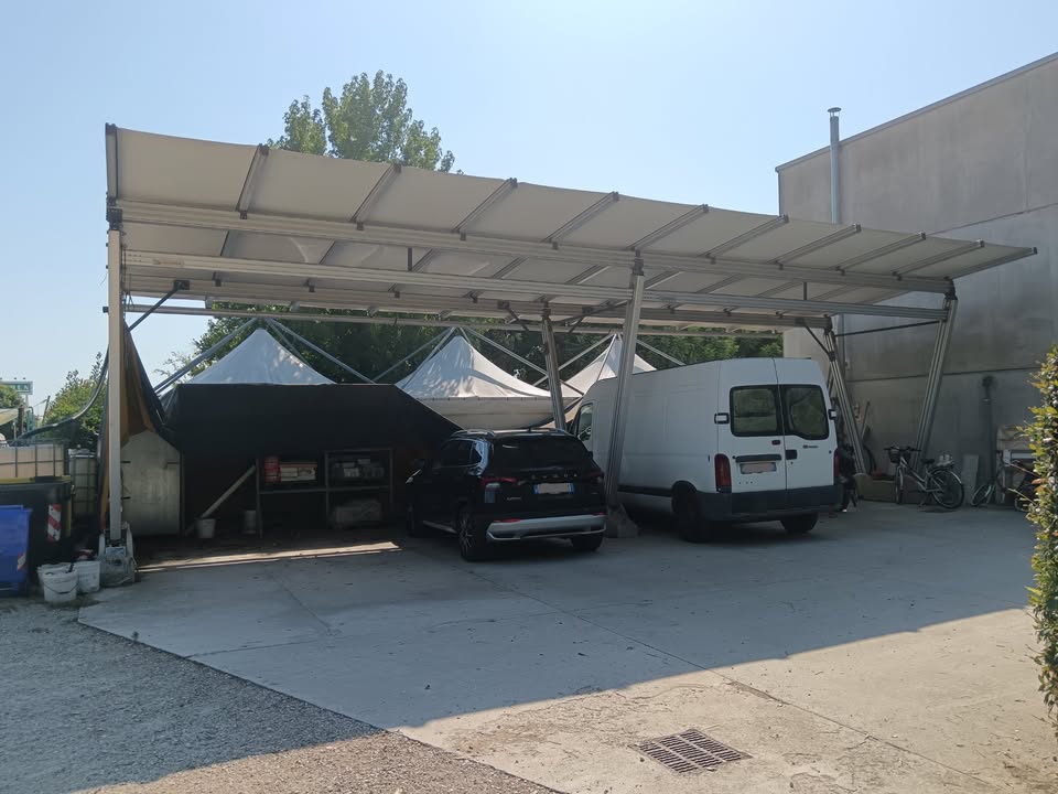 Pensilina Home parking su misura con telaio alluminio in vendita - foto 1