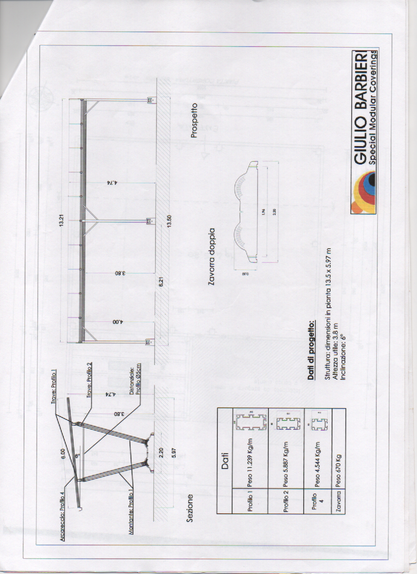 Pensilina Home parking su misura con telaio alluminio in vendita - foto 2