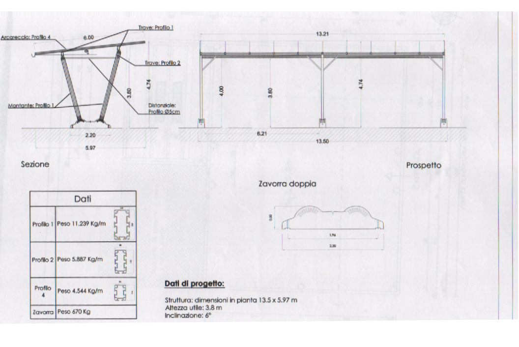 Pensilina Home parking su misura con telaio alluminio in vendita - foto 4