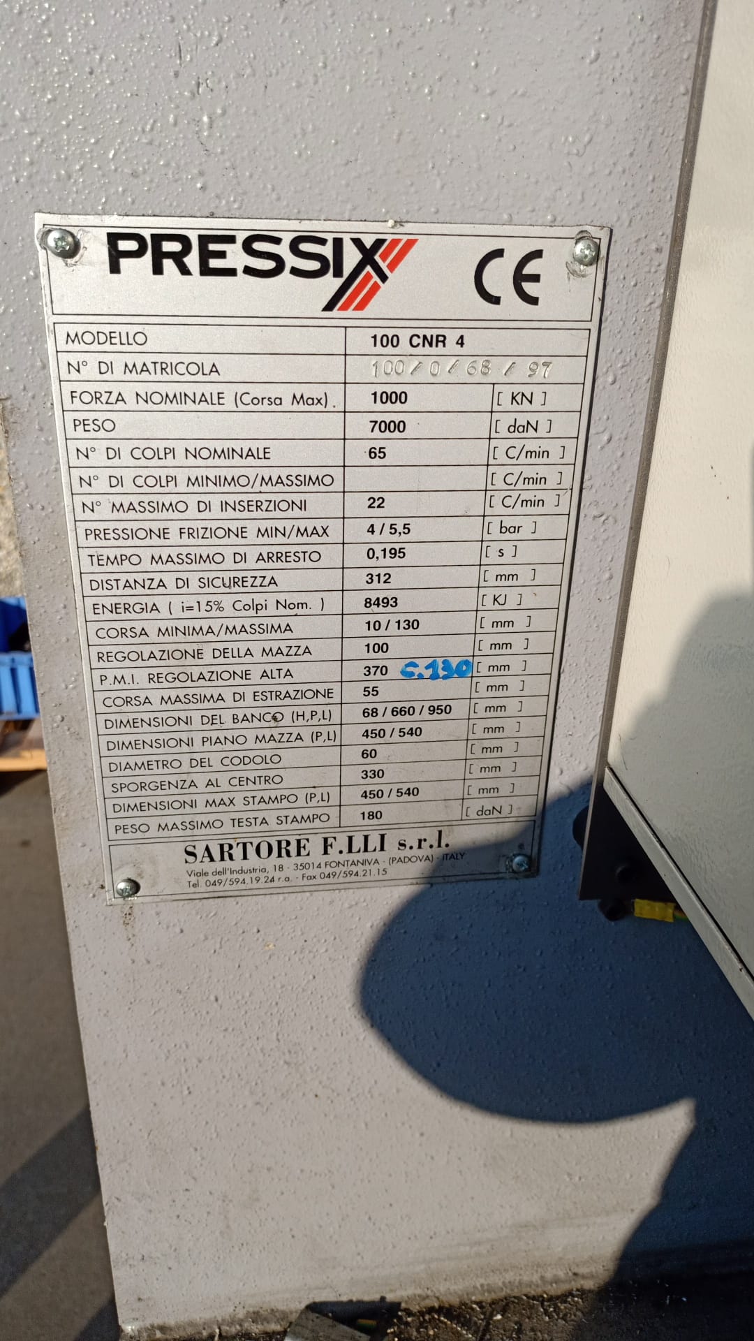 Pressix 100 Ton CE in vendita - foto 2