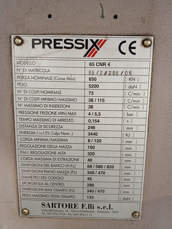 PRESSIX 65 Ton - CE in vendita - foto 2