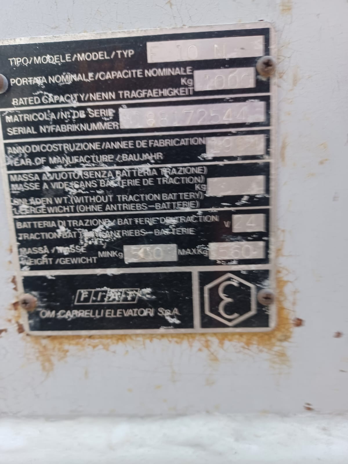 Carrello elevatore elettrico OM modello E-10.N in vendita - foto 2