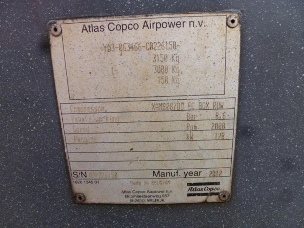 Compressore Atlas Copco XAMS 287DD in vendita - foto 6