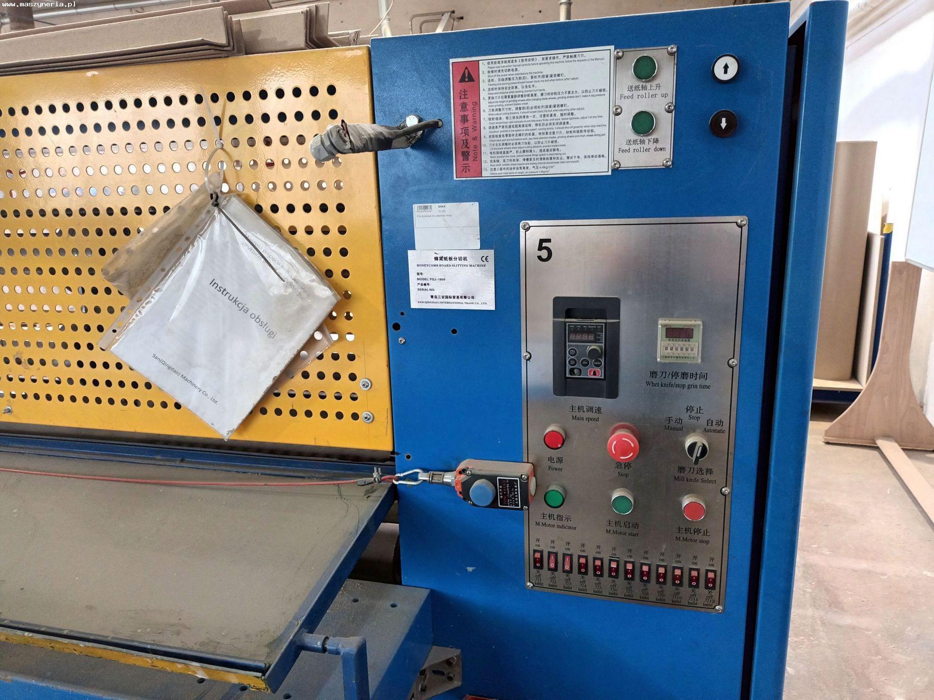 Macchina per il taglio del cartone alveolare FQJ-1800 in vendita - foto 3