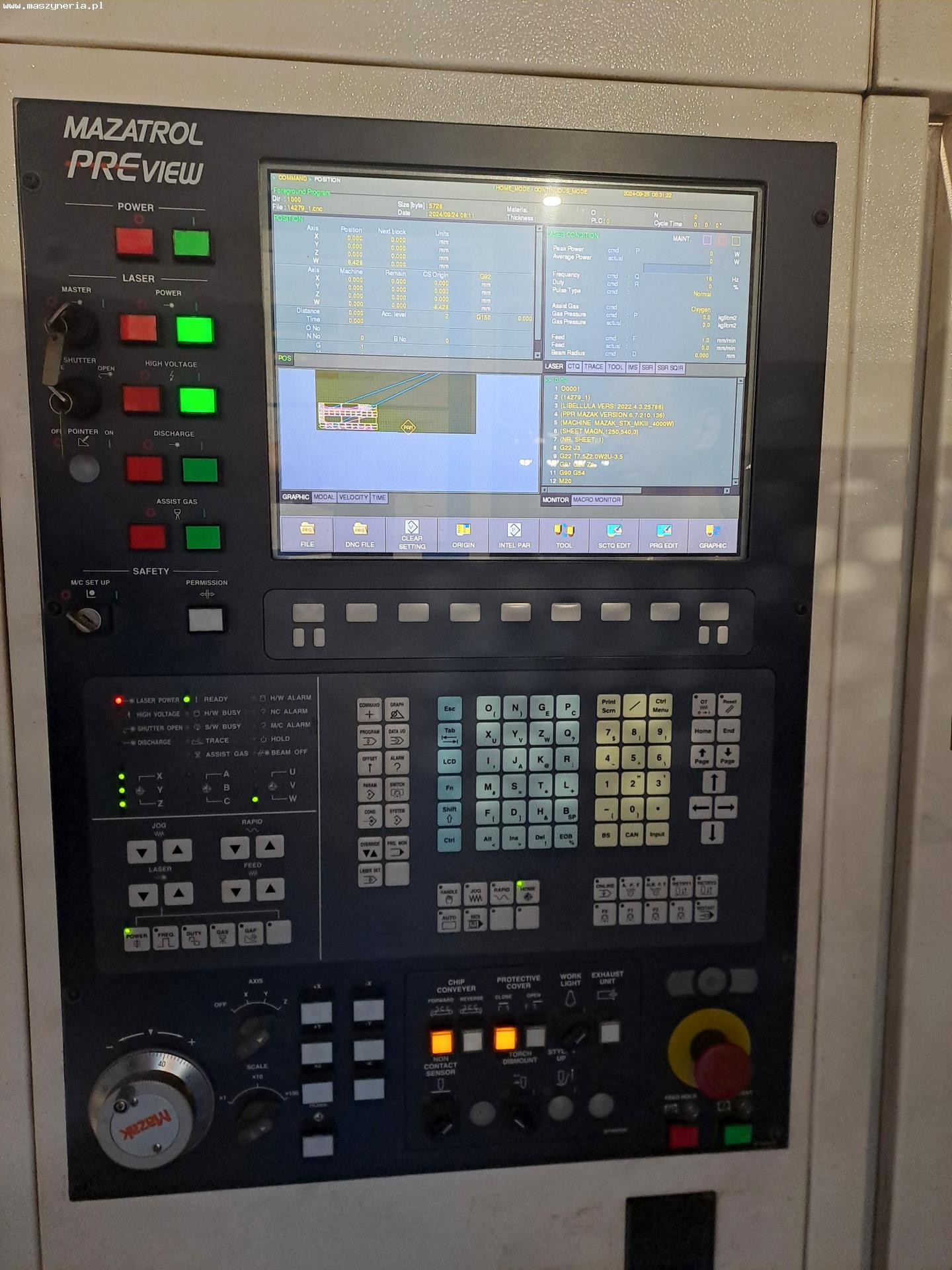 Macchina taglio laser MAZAK SUPER TURBO X510 MK III in vendita - foto 6