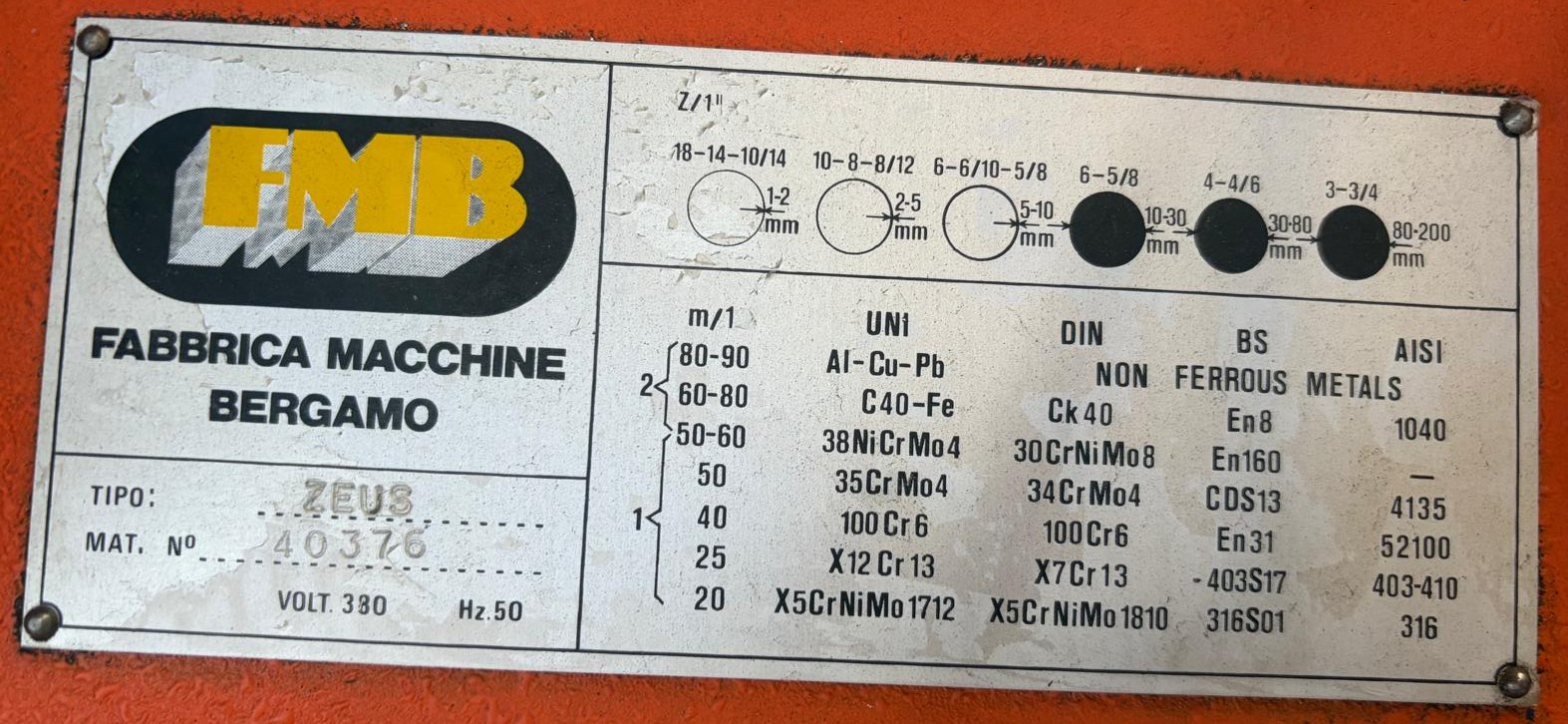 Seghetto a nastro FMB ZEUS semiautomatico Ø 200 mm in vendita - foto 10