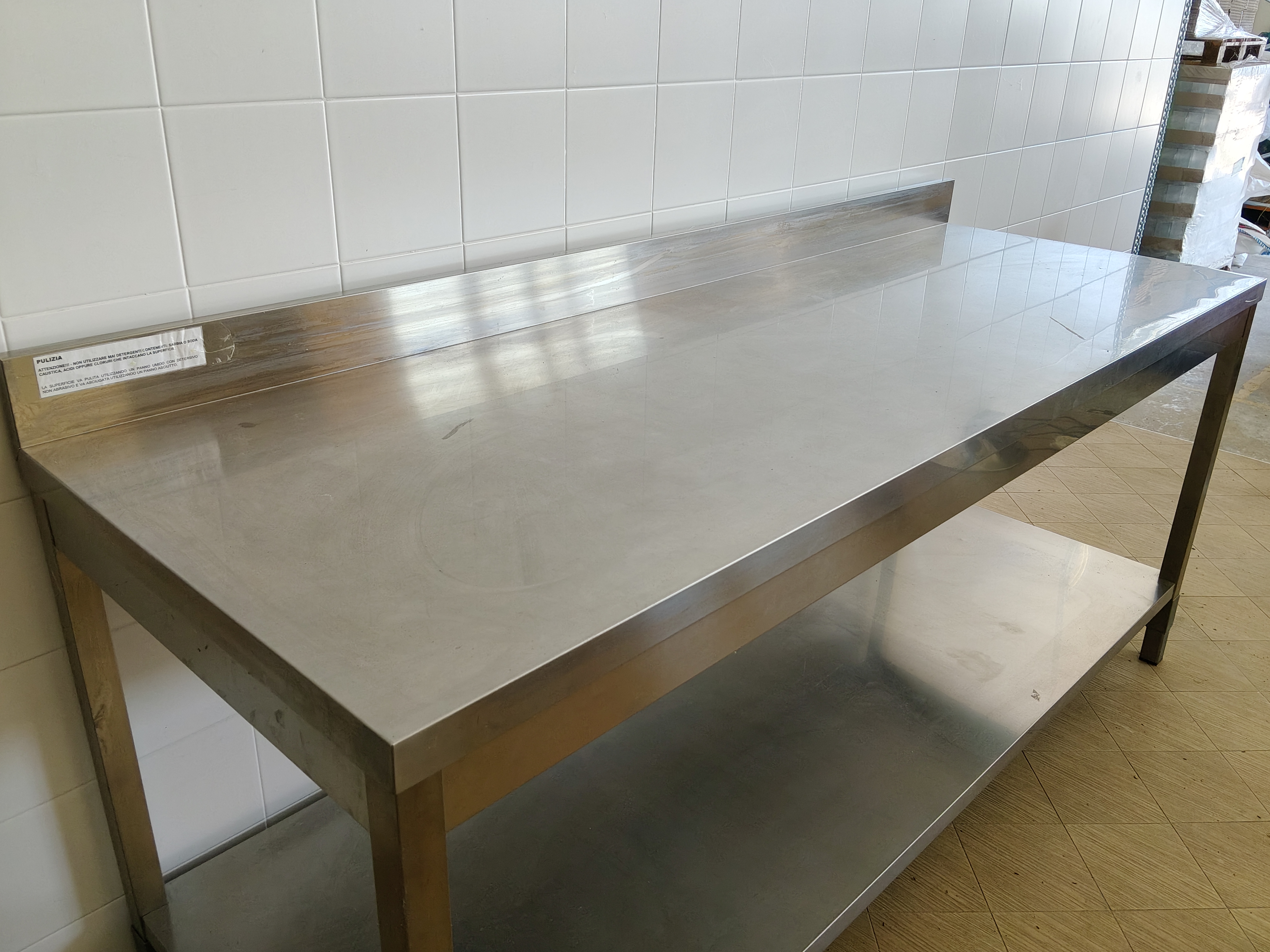Tavolo da lavoro in acciaio (200x70x86) in vendita - foto 2