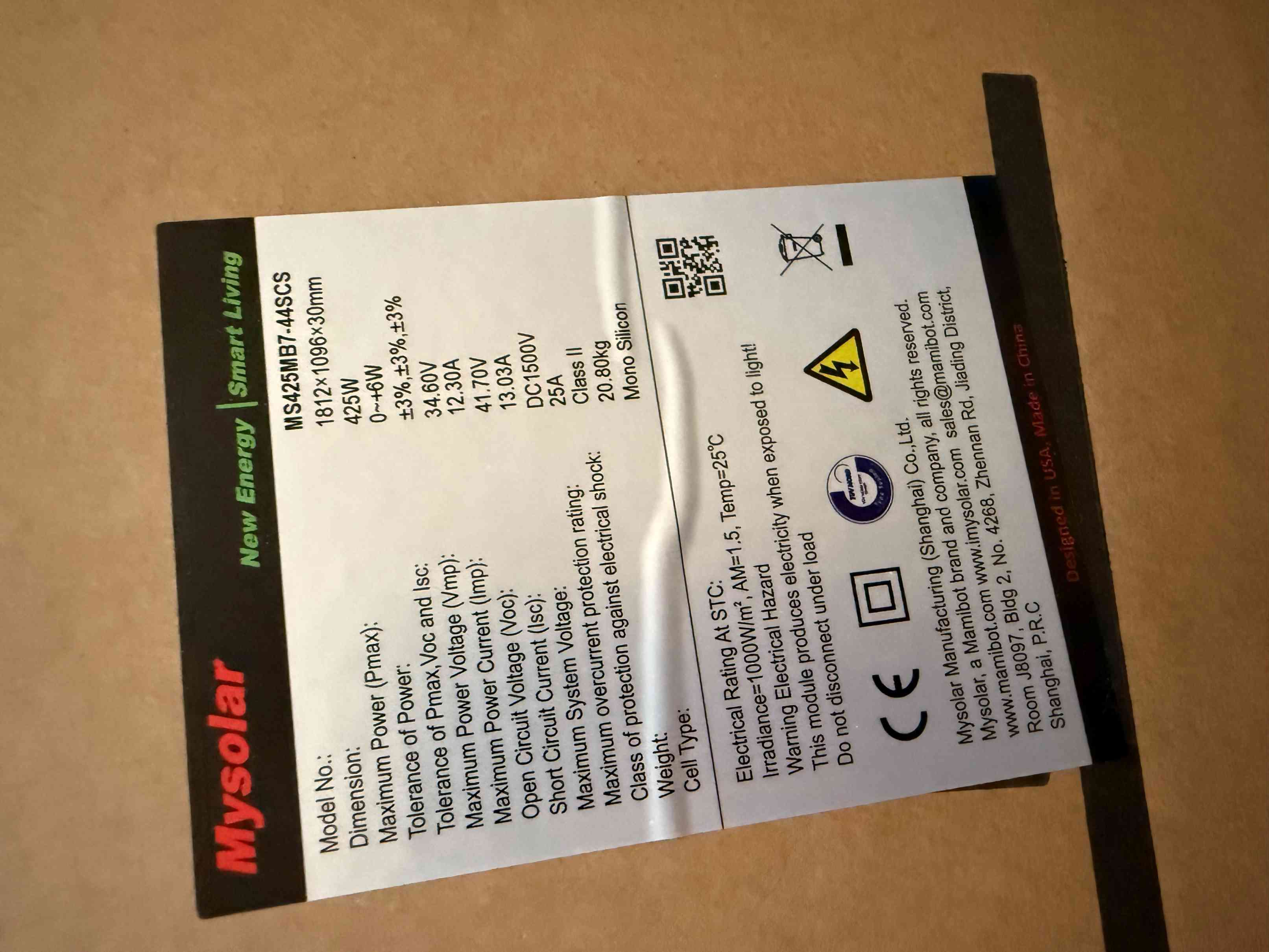 Pannelli fotovoltaici nuovi, potenza 0,425 Kw ciascuno in vendita - foto 3