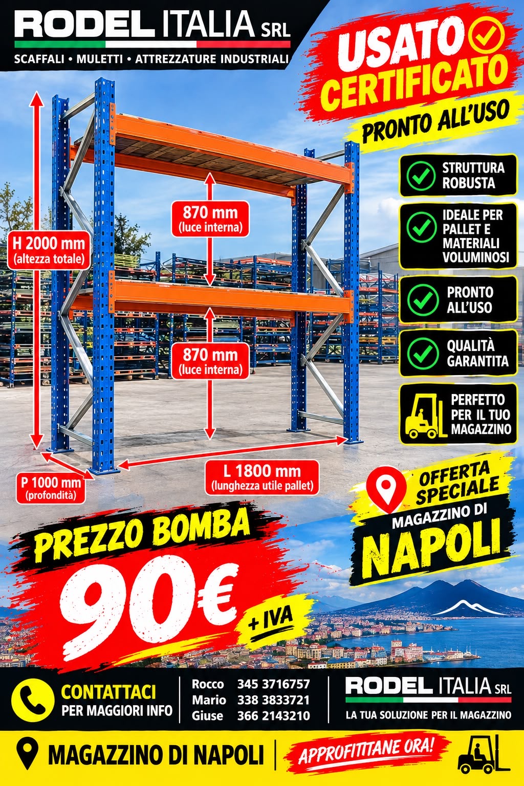Scaffalatura da magazzino usata napoli in vendita - foto 1