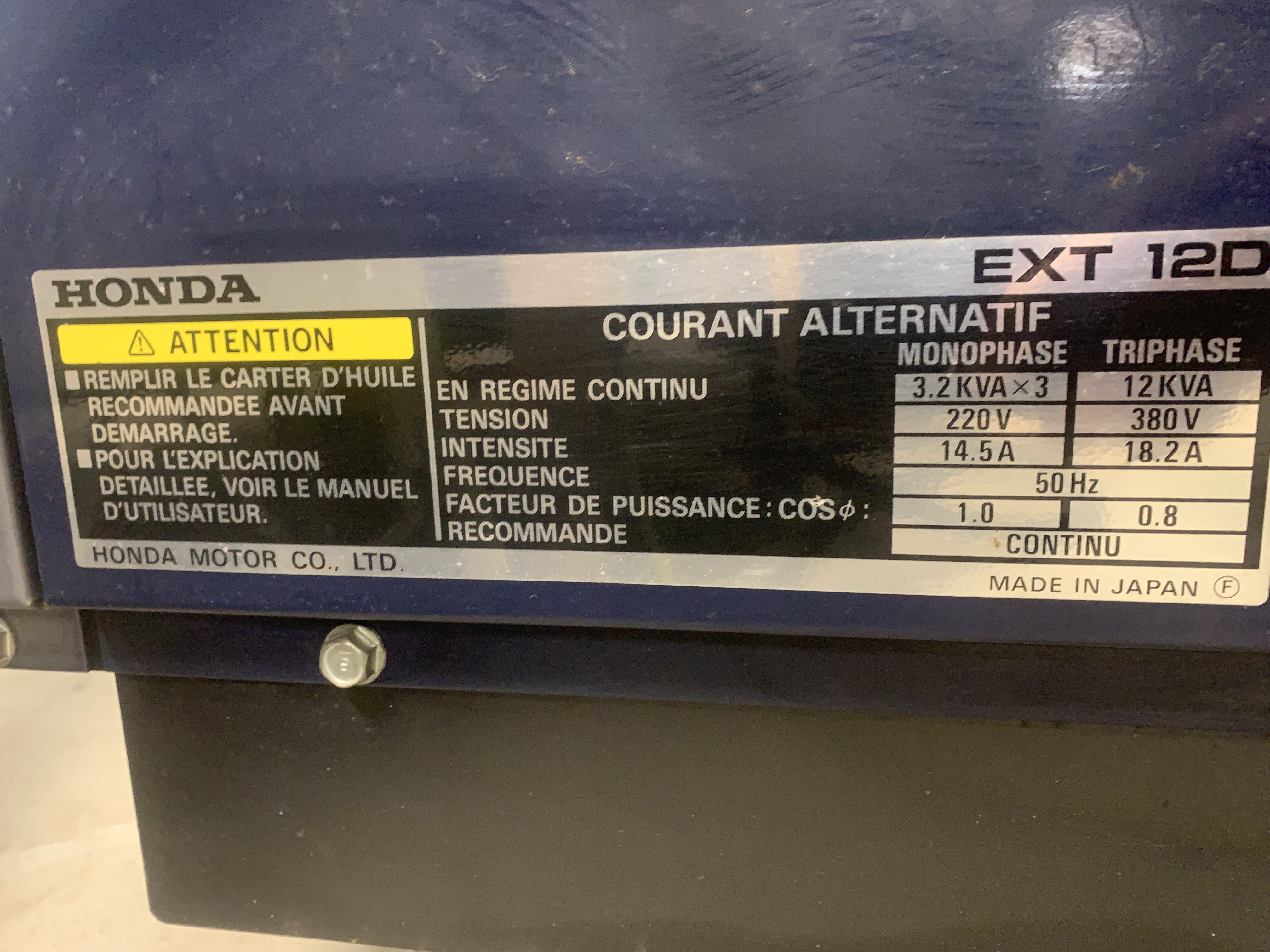 Generatore Diesel Honda EXT12D in vendita - foto 4