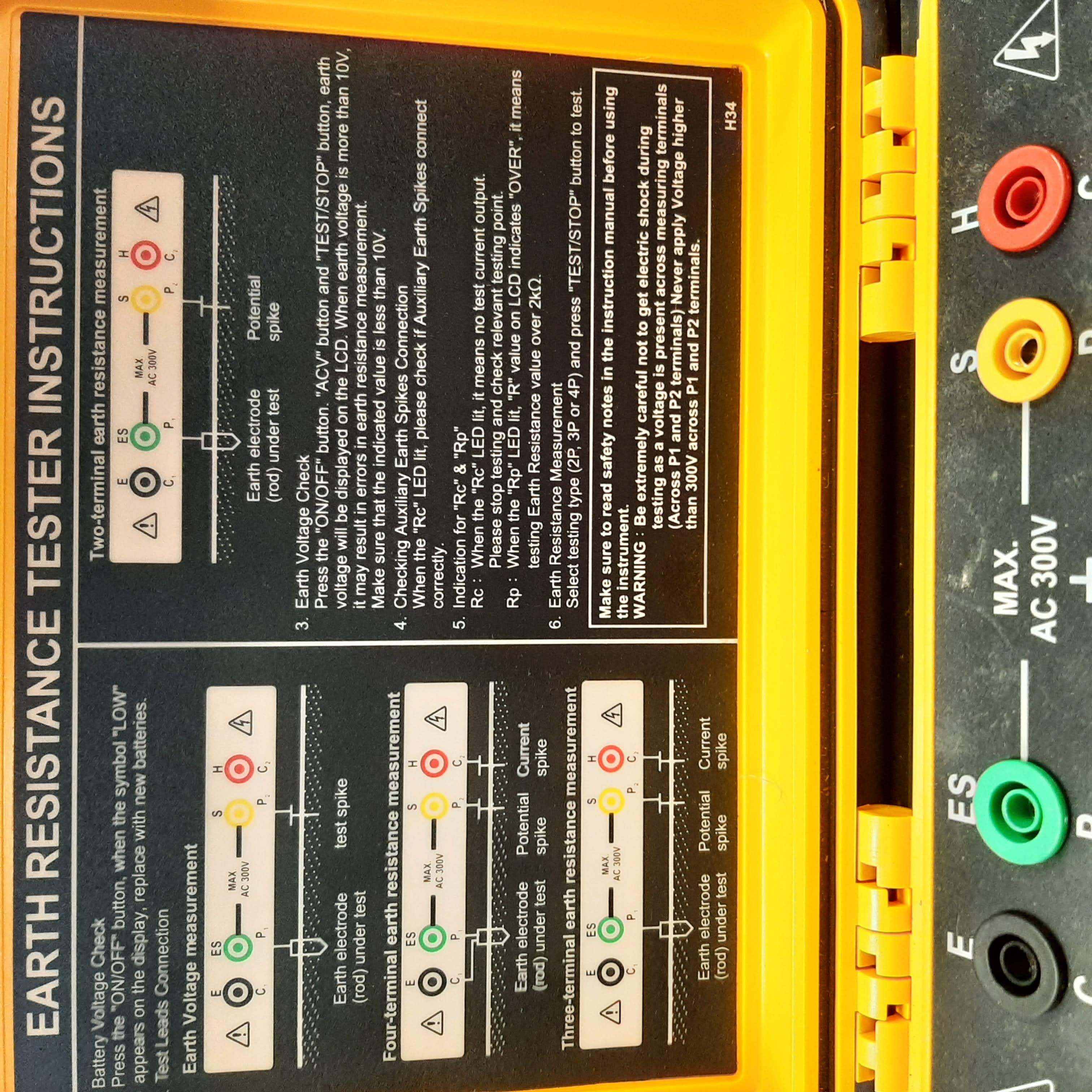 Tester Resistenza di Terra SEW 4234 ER CAT IV 300V  in vendita - foto 8