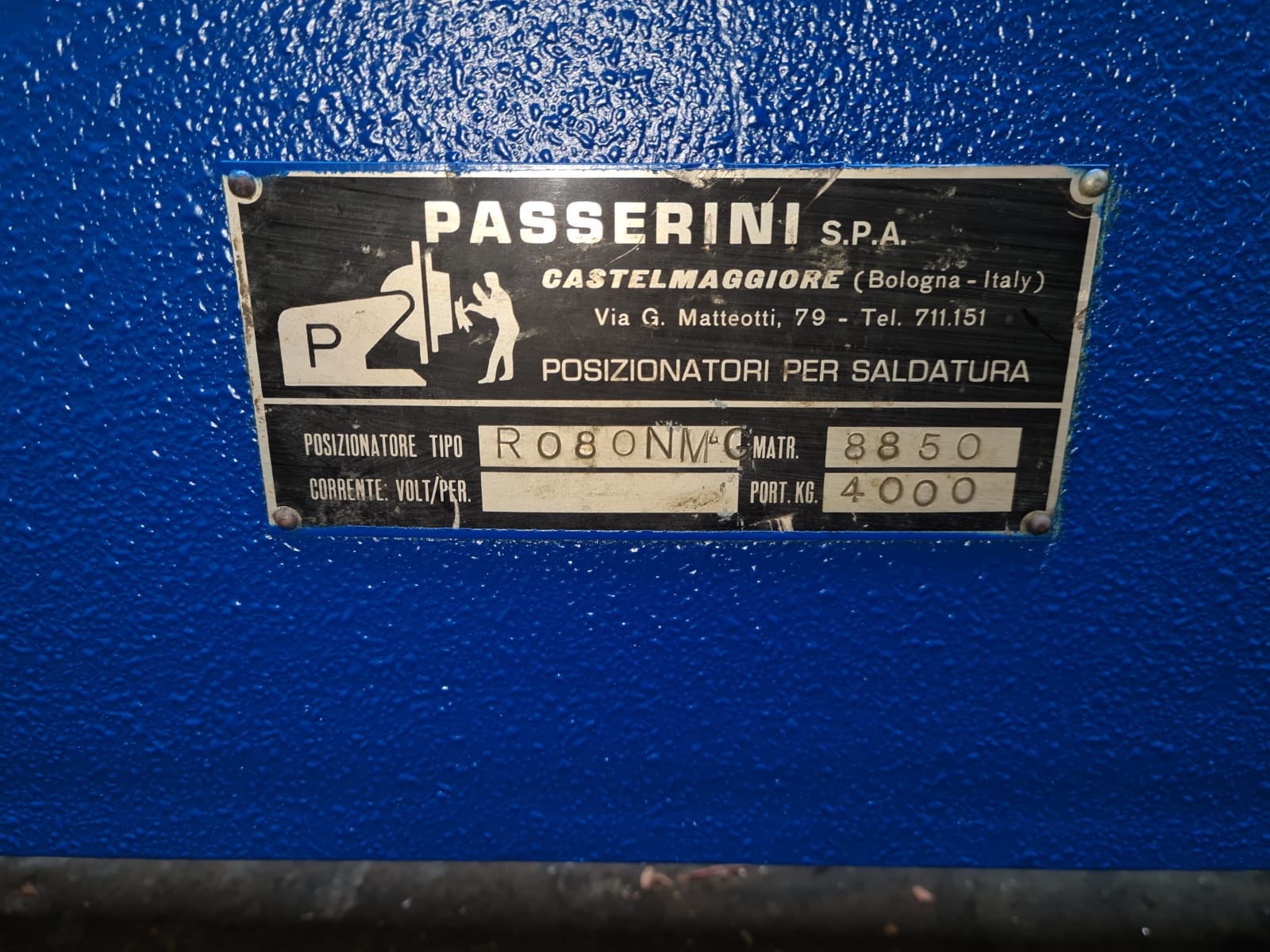 POSIZIONATORE A RULLI PASERINI PORTATA 8000 KG in vendita - foto 4