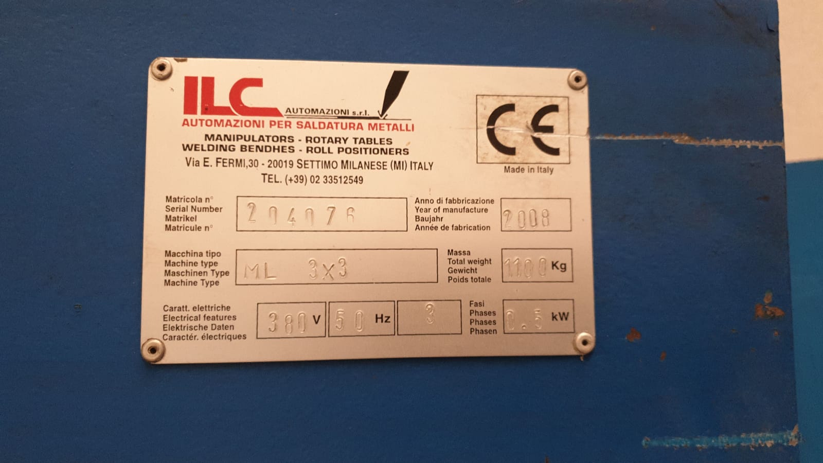 MANIPOLATORE DI SALDATURA ILC MODELLO ML 3X3 in vendita - foto 2