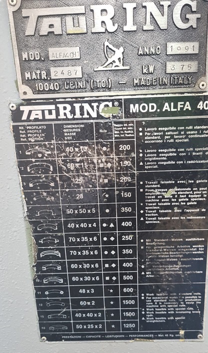 CURVAPROFILI TAURING 40 in vendita - foto 3